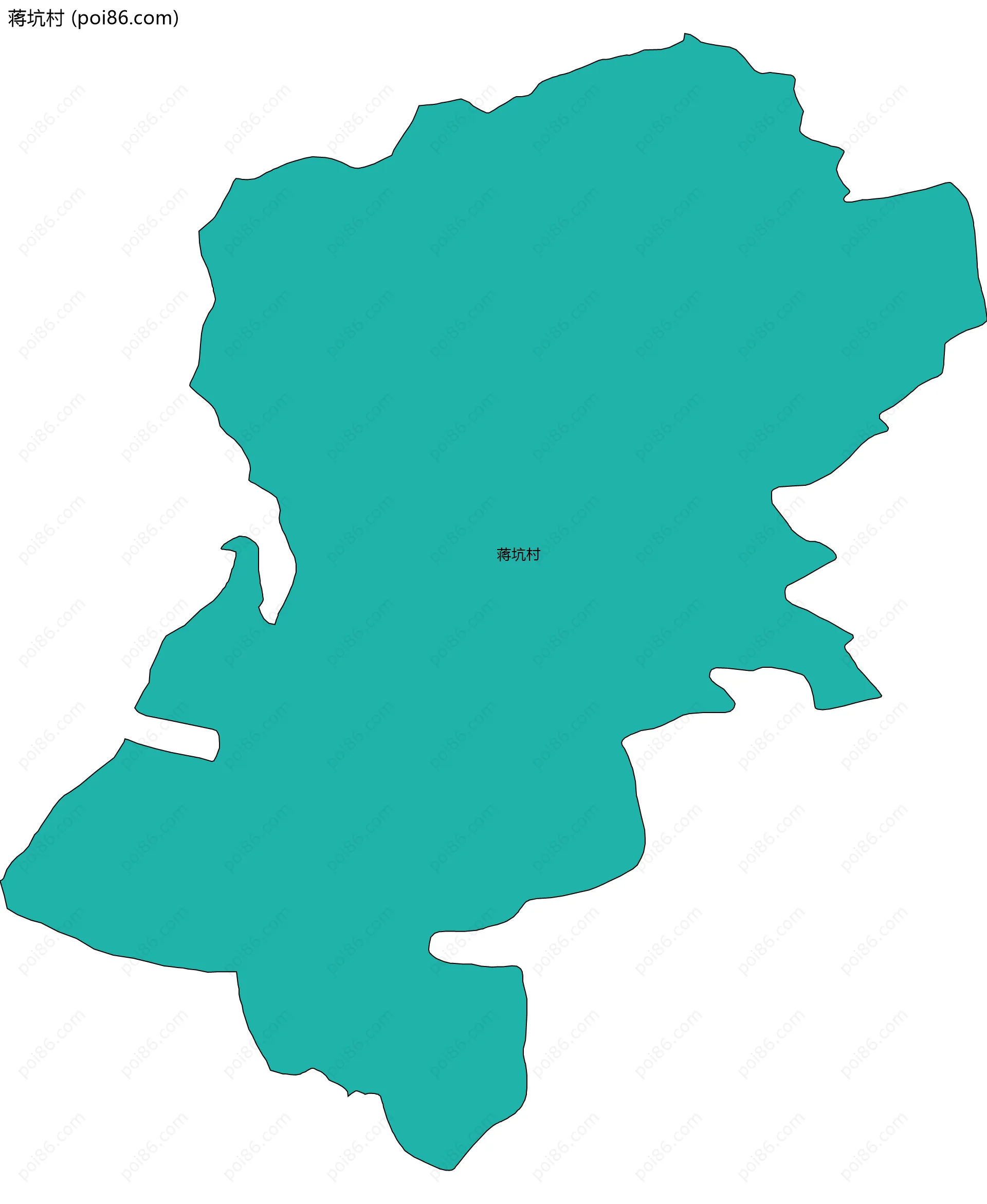 蒋坑村边界地图