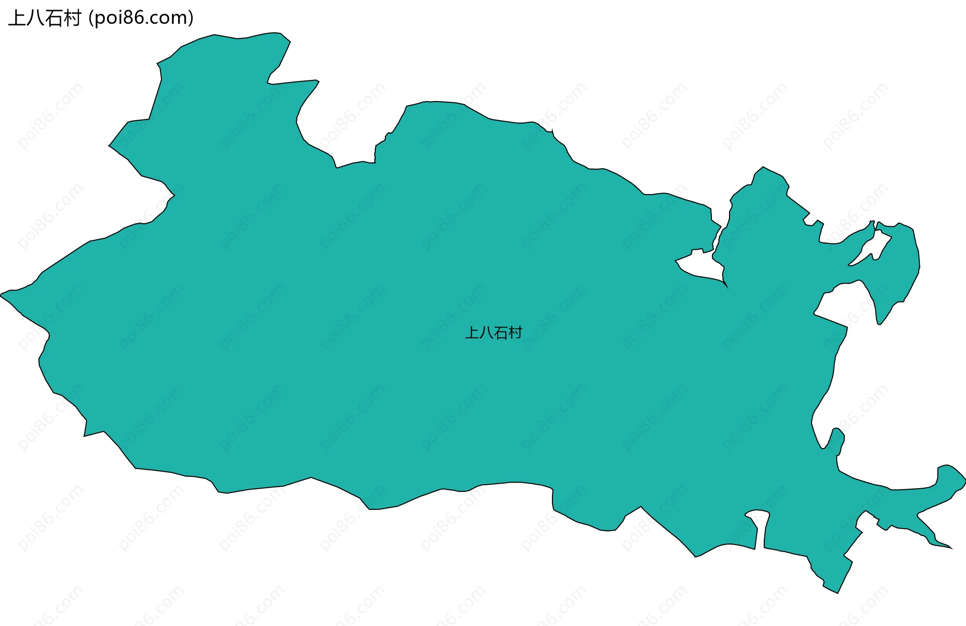 上八石村边界地图