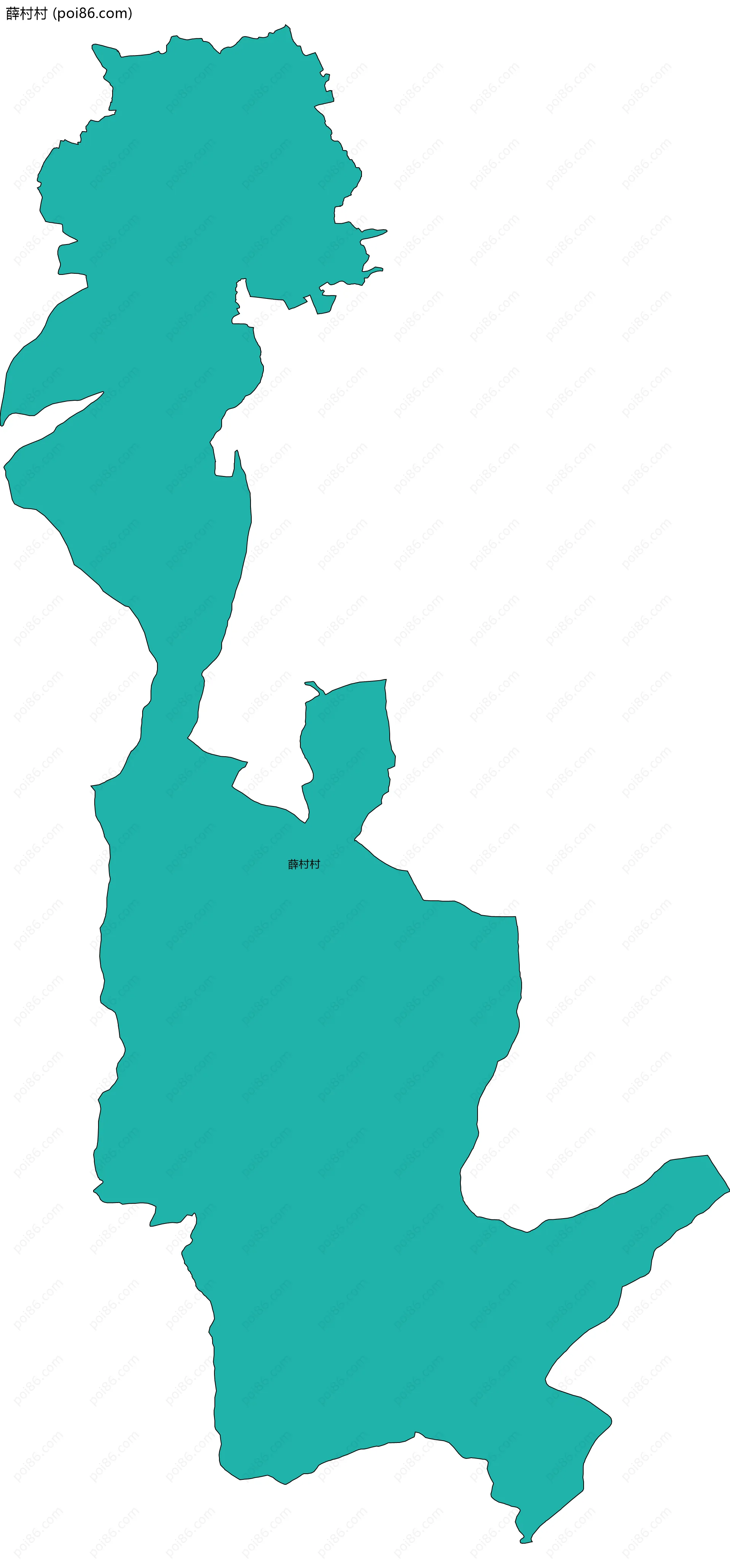 薛村村边界地图