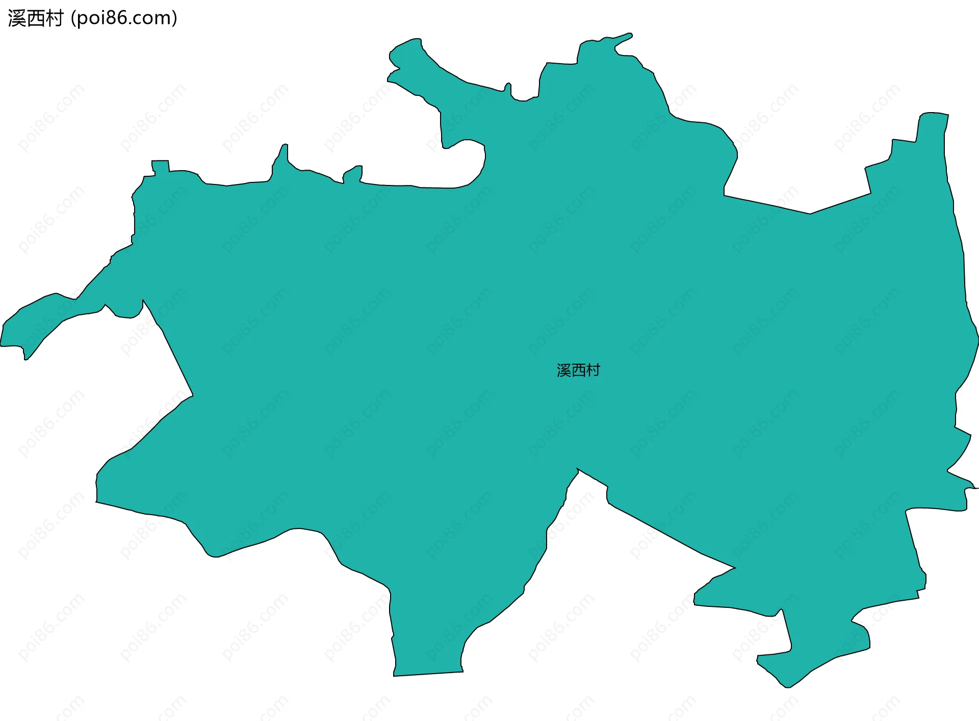 溪西村边界地图