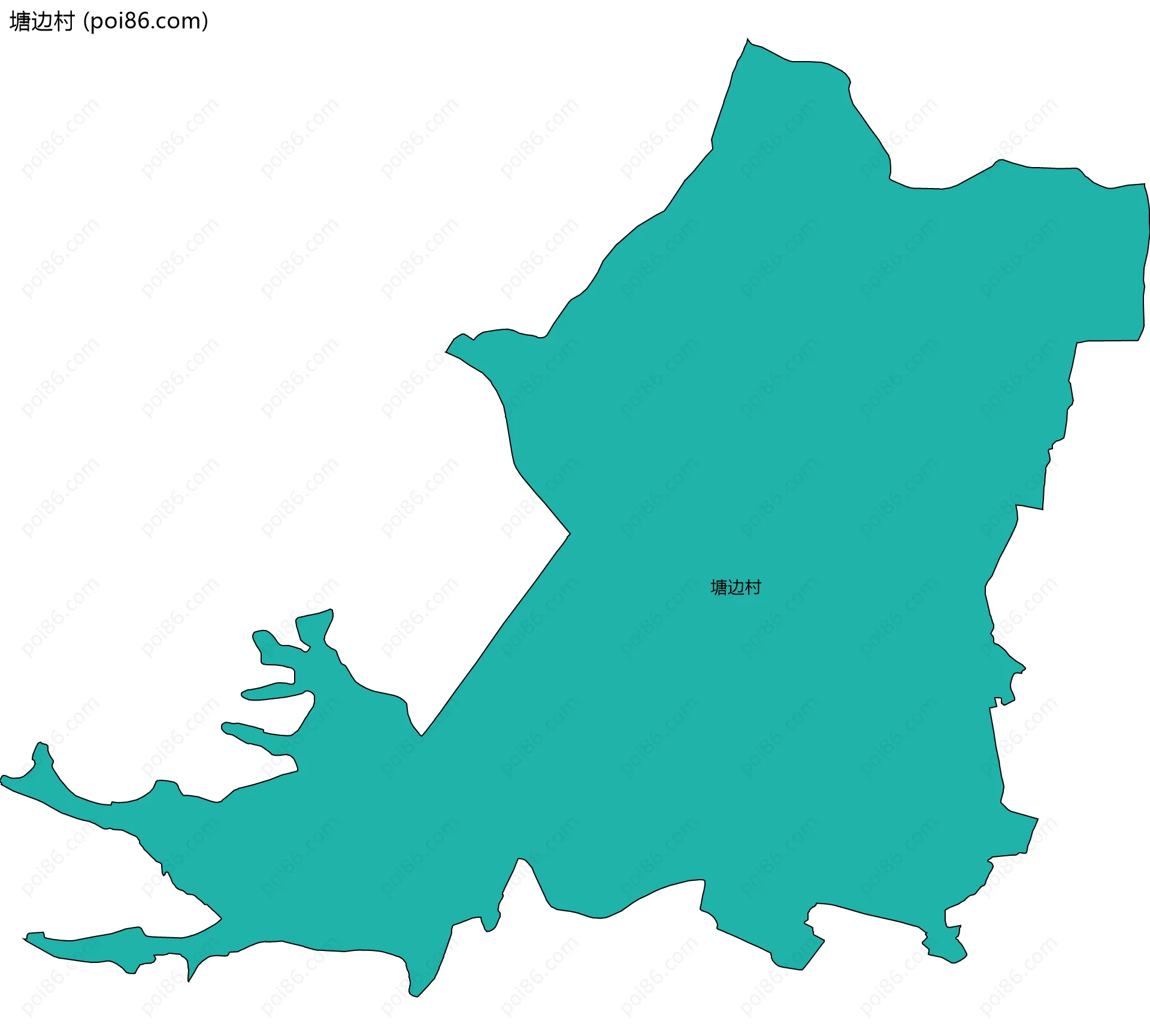 塘边村边界地图