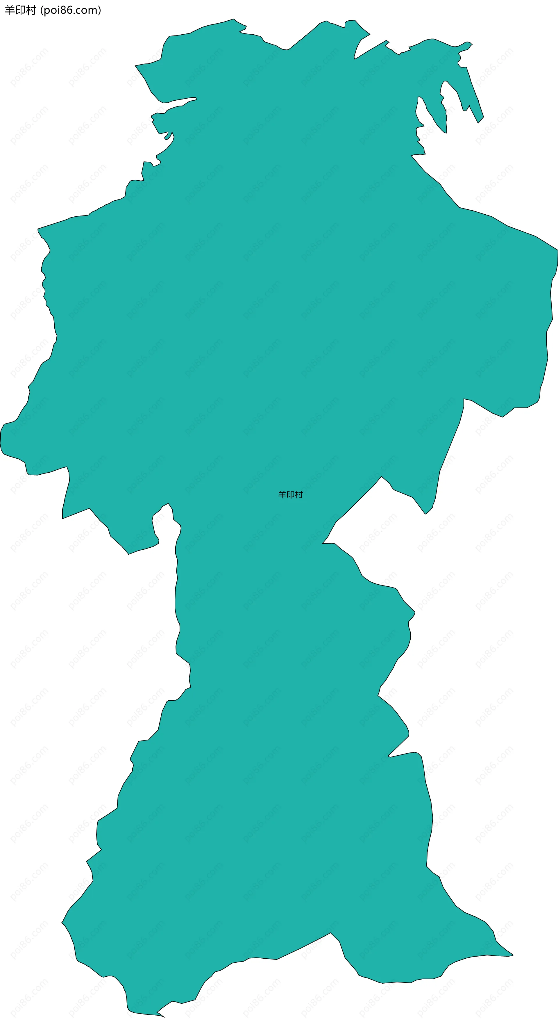 羊印村边界地图