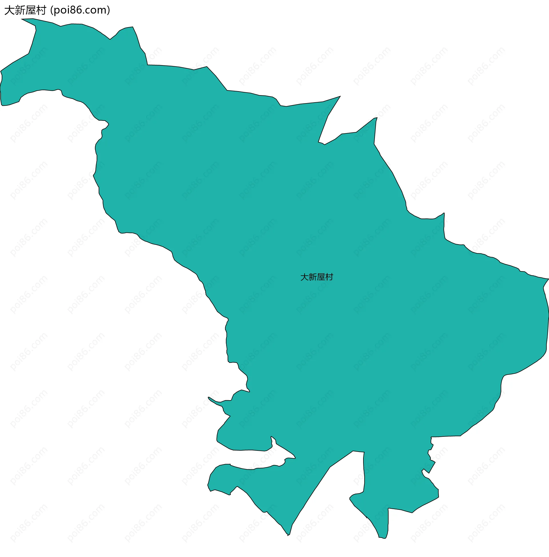 大新屋村边界地图