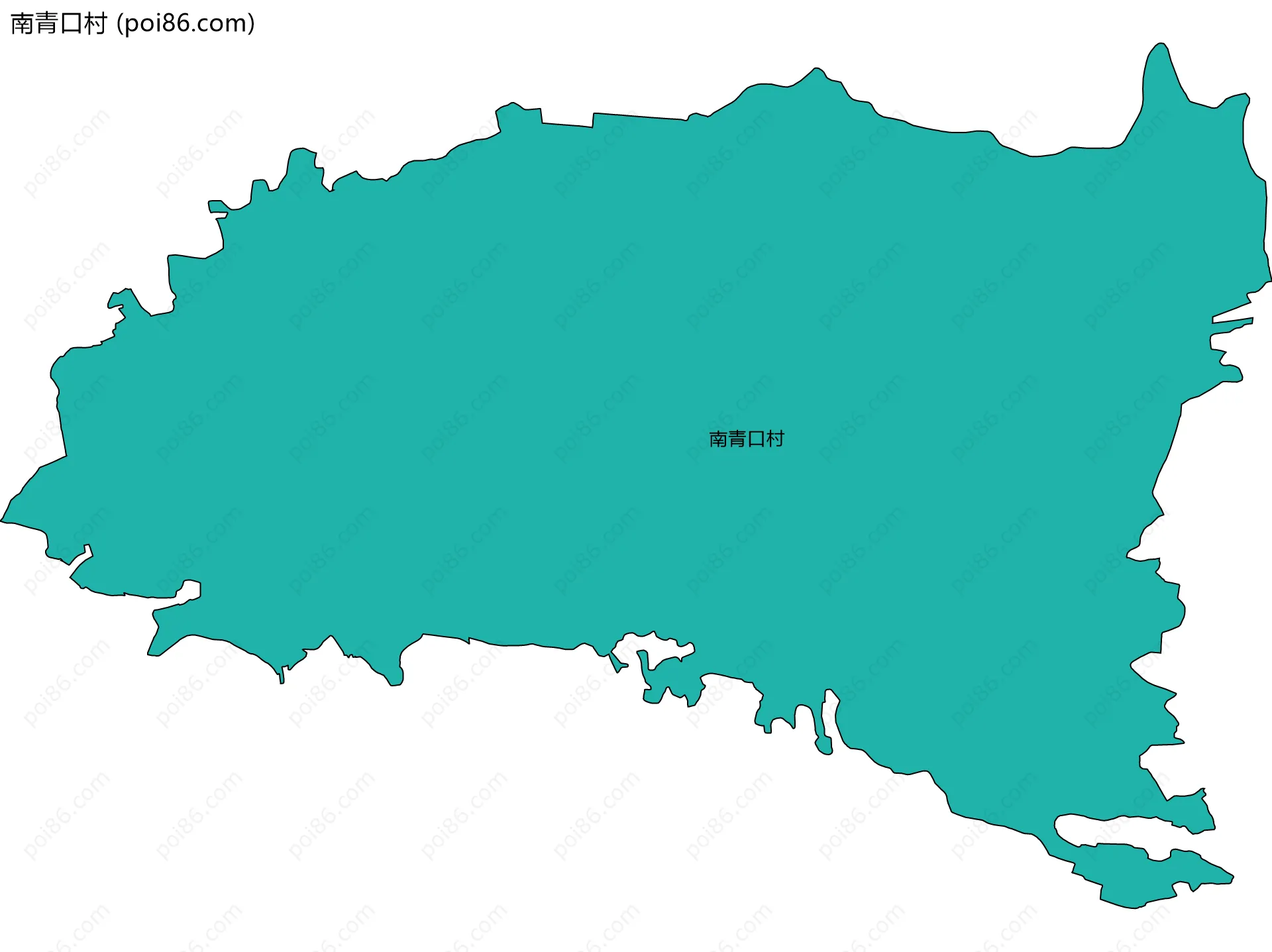 南青口村边界地图