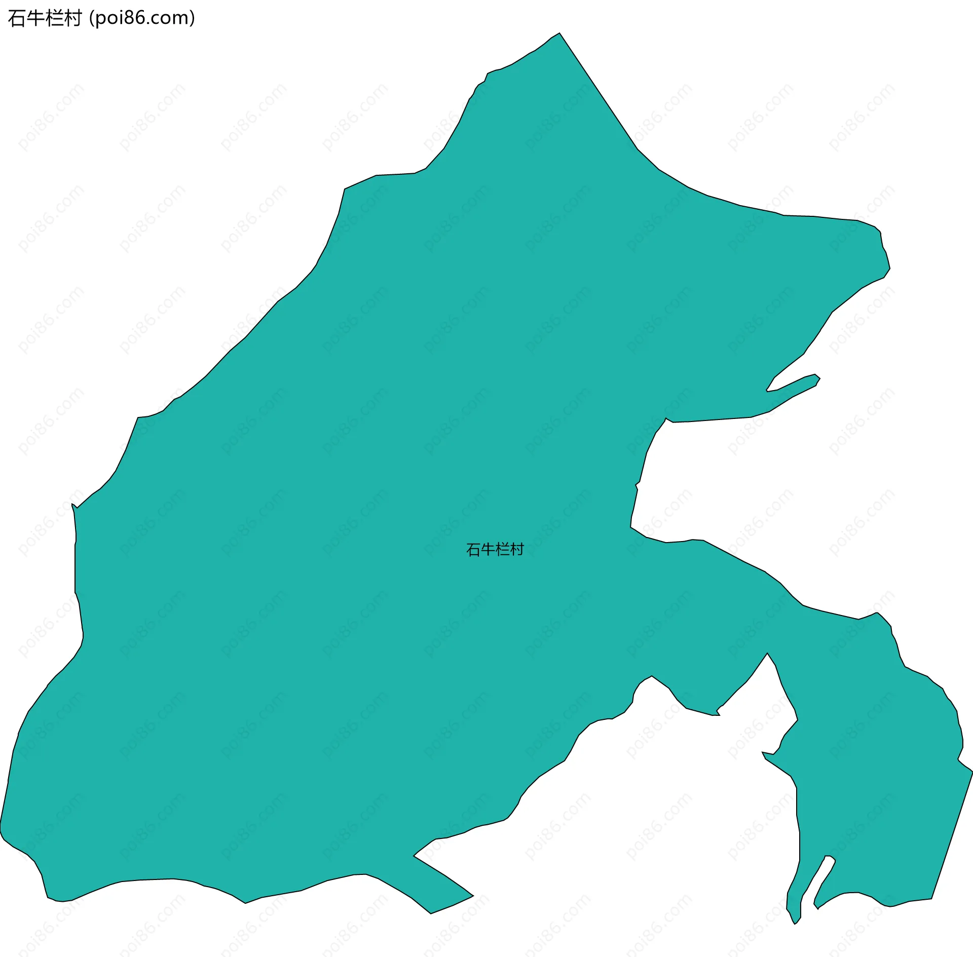 石牛栏村边界地图