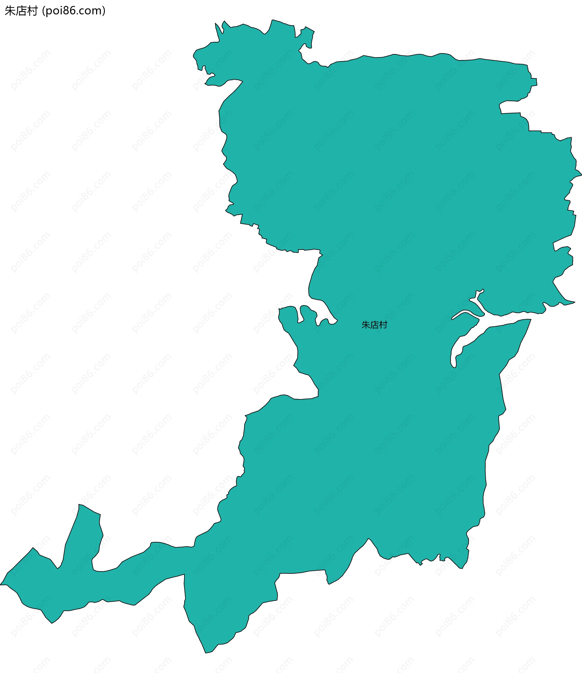 朱店村边界地图