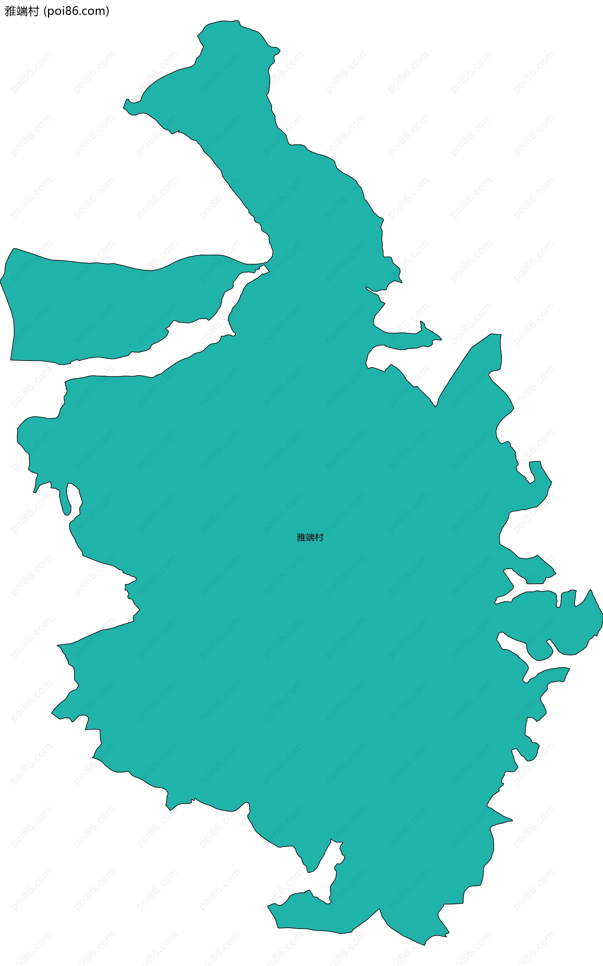 雅端村边界地图