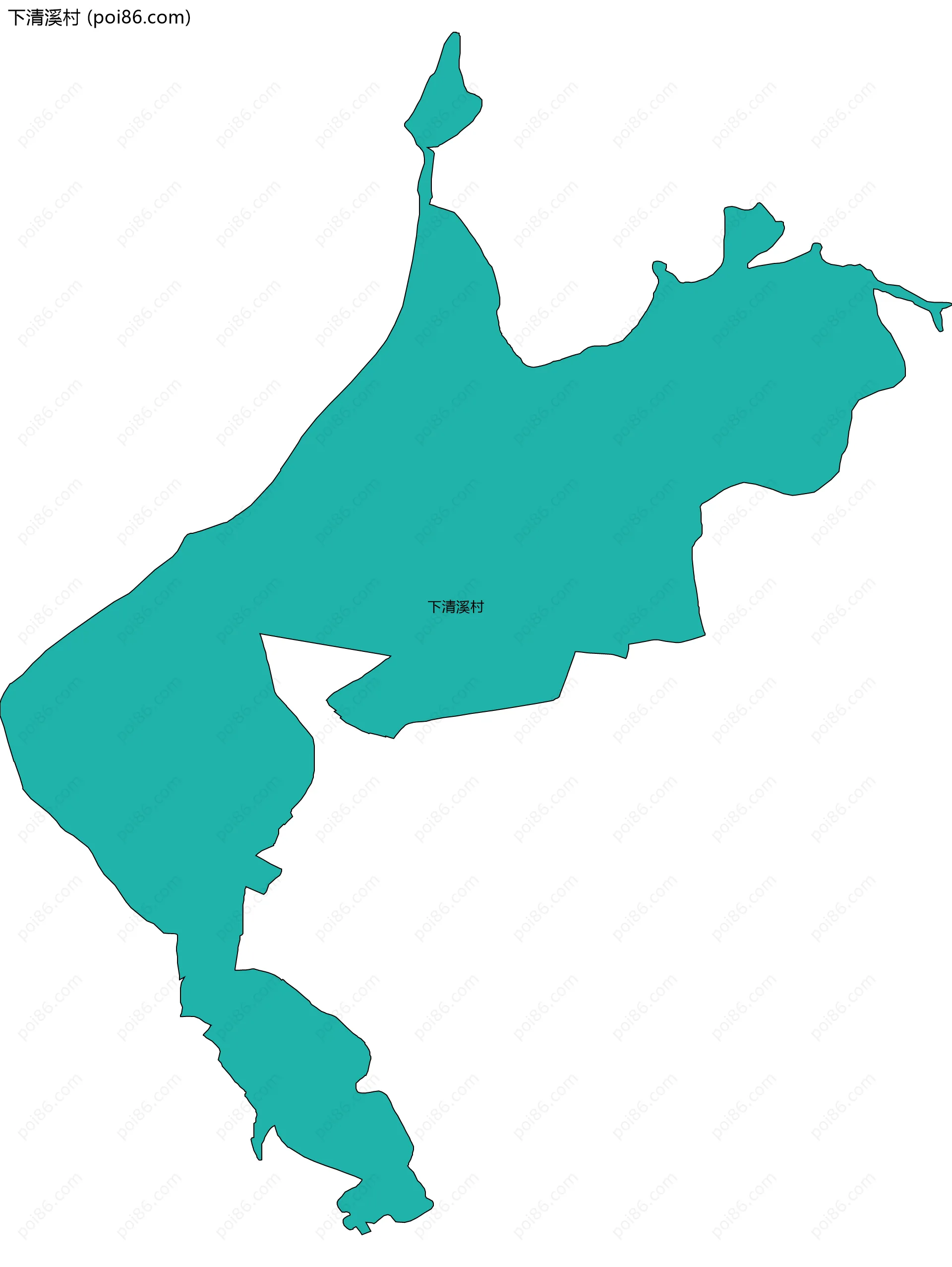 下清溪村边界地图