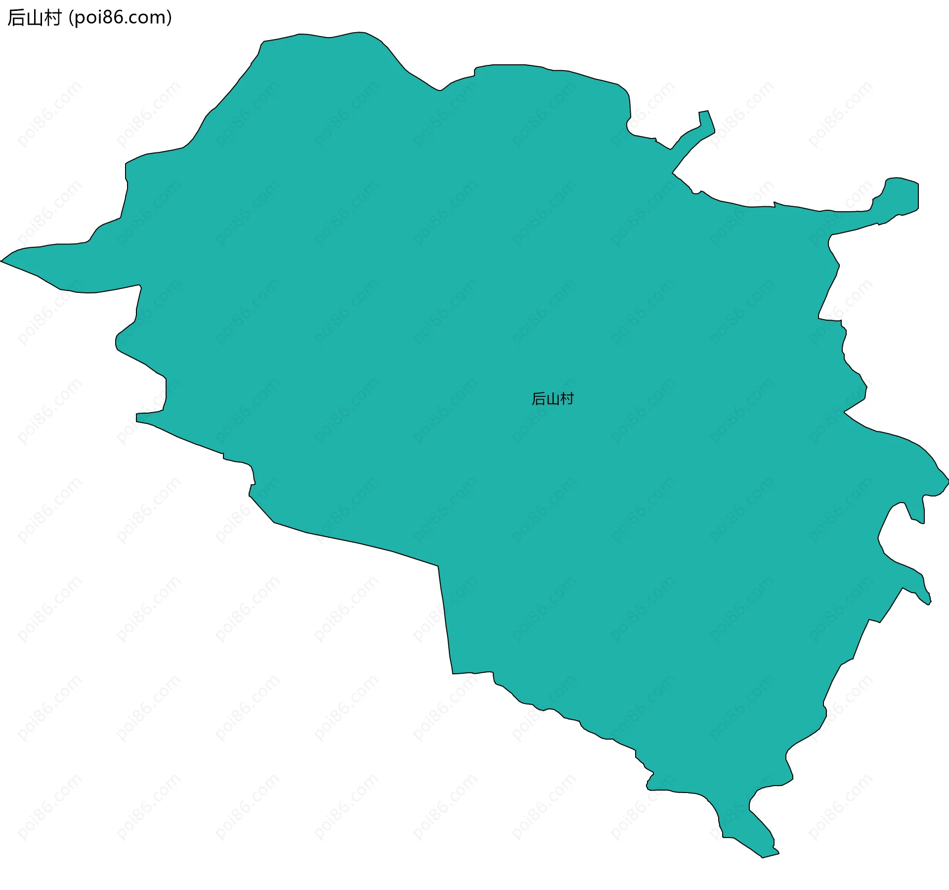 后山村边界地图