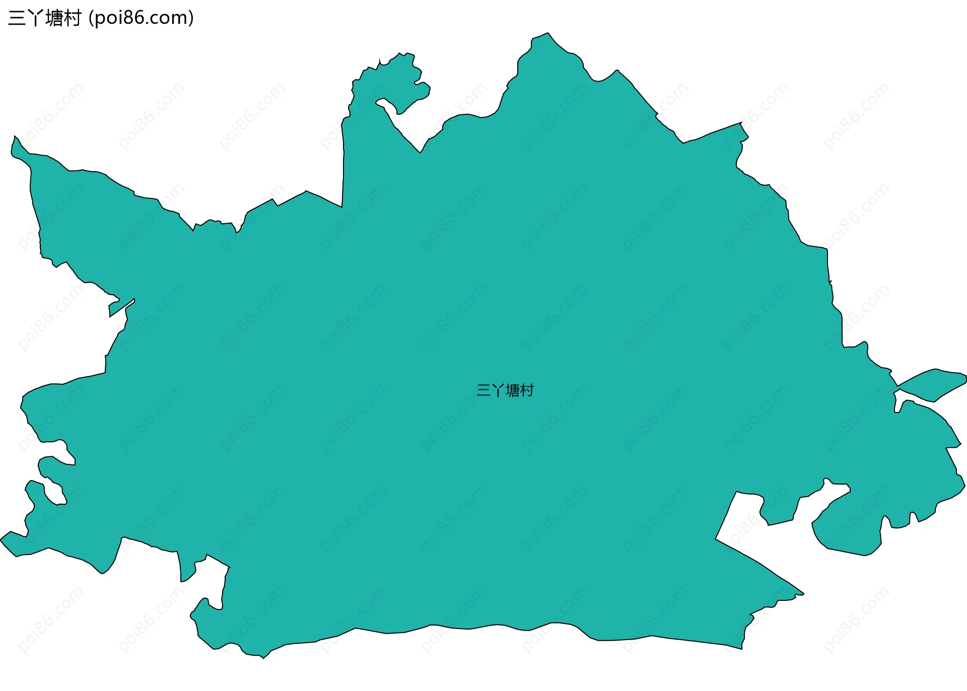 三丫塘村边界地图