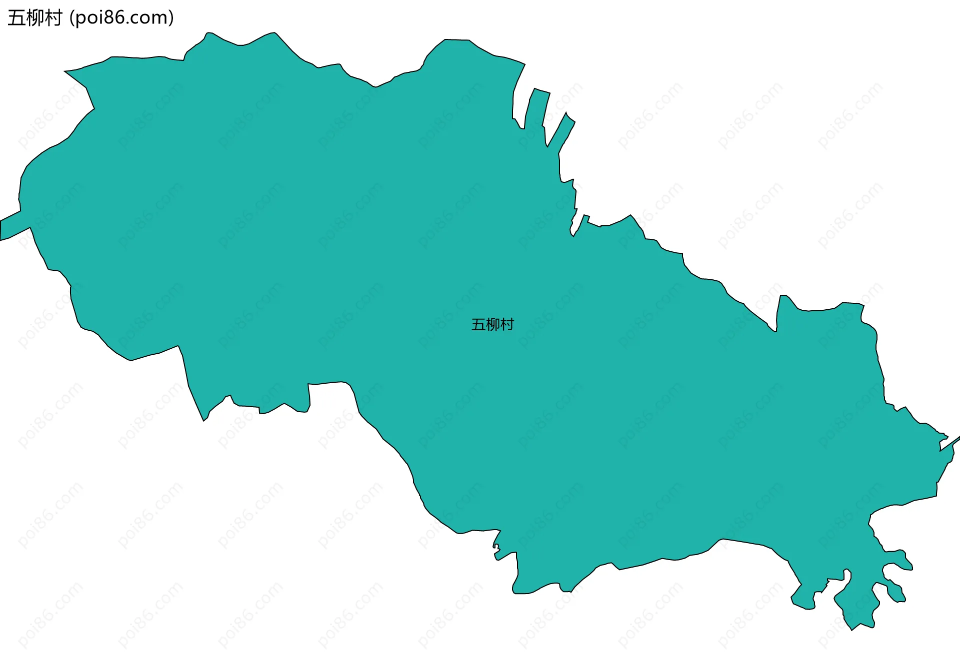 五柳村边界地图