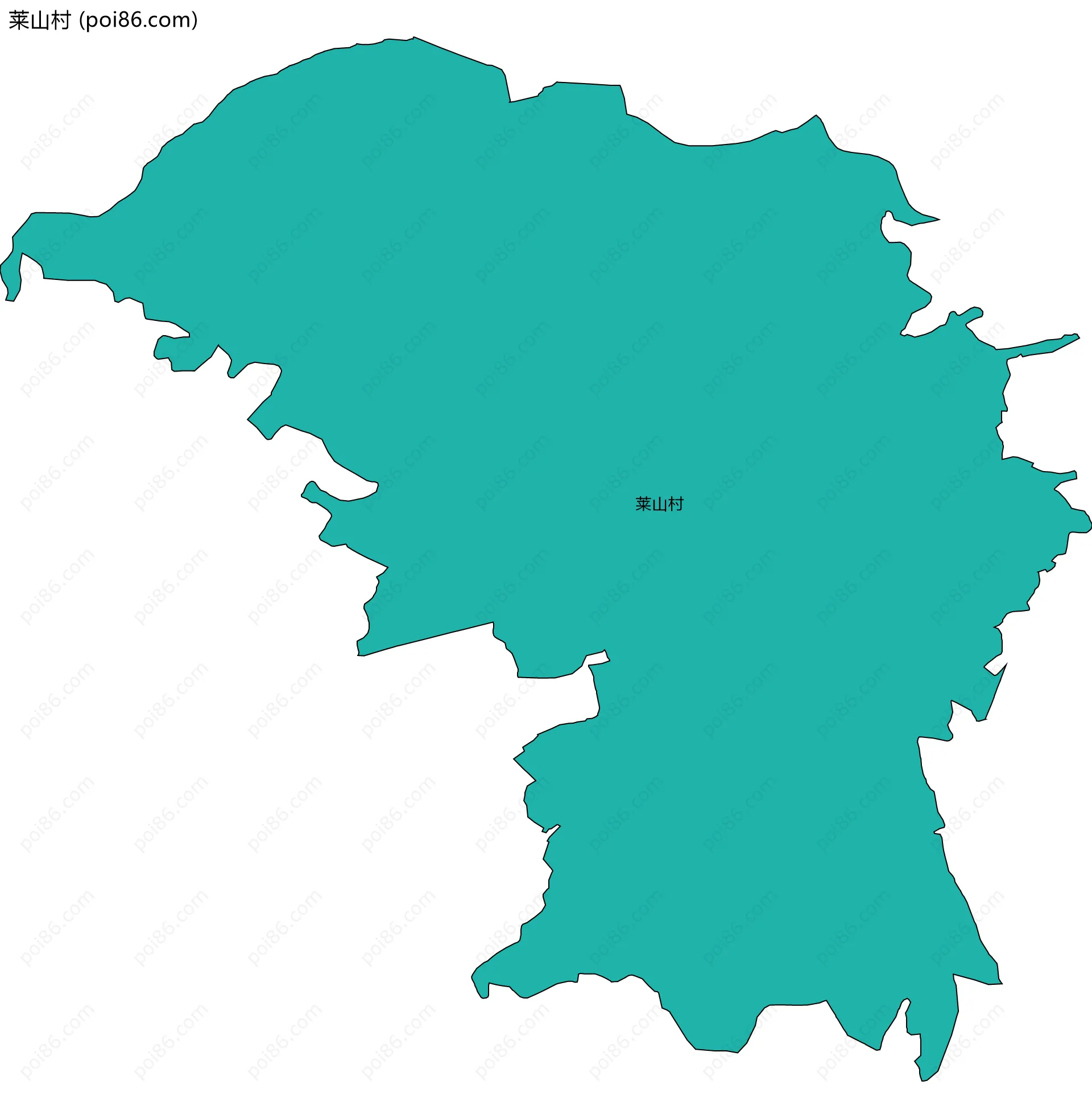 莱山村边界地图