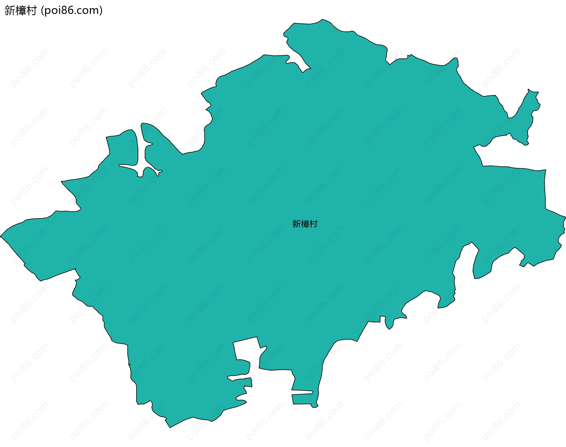 新樟村边界地图