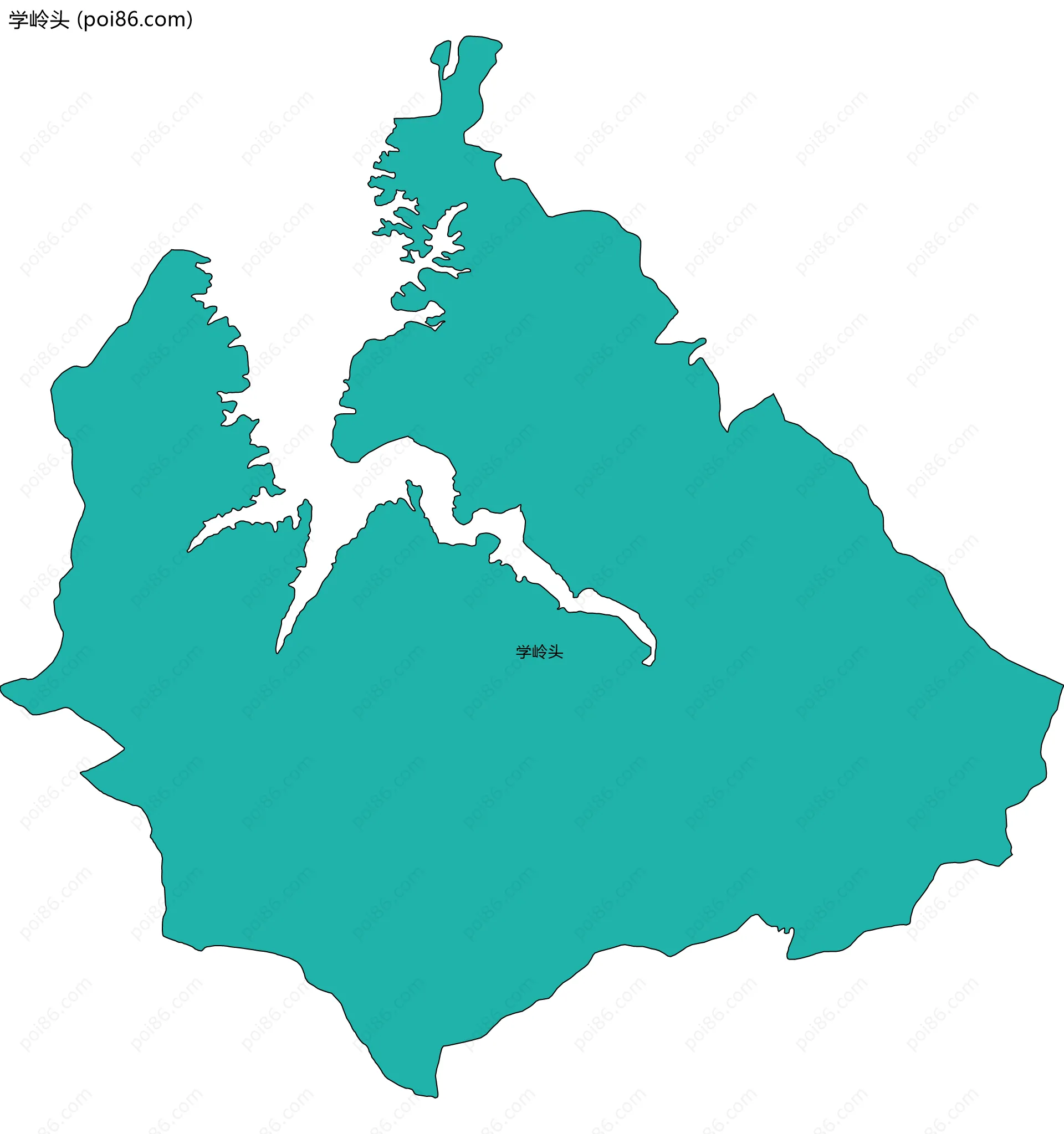 学岭头边界地图