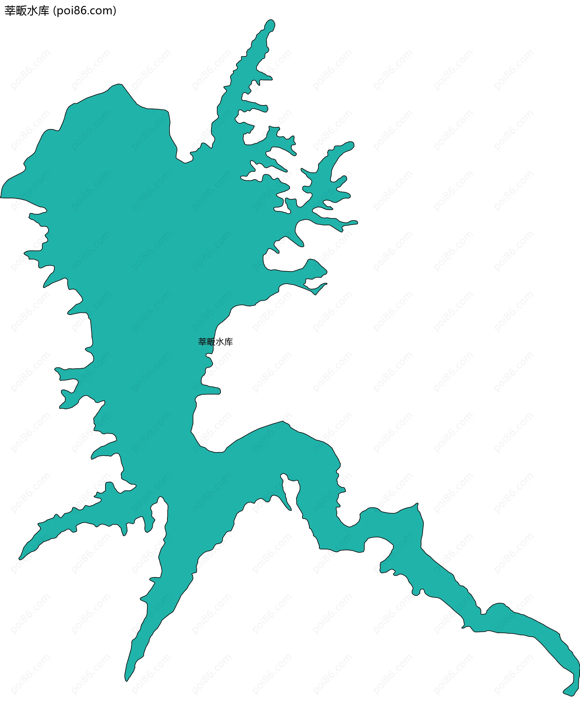 莘畈水库边界地图