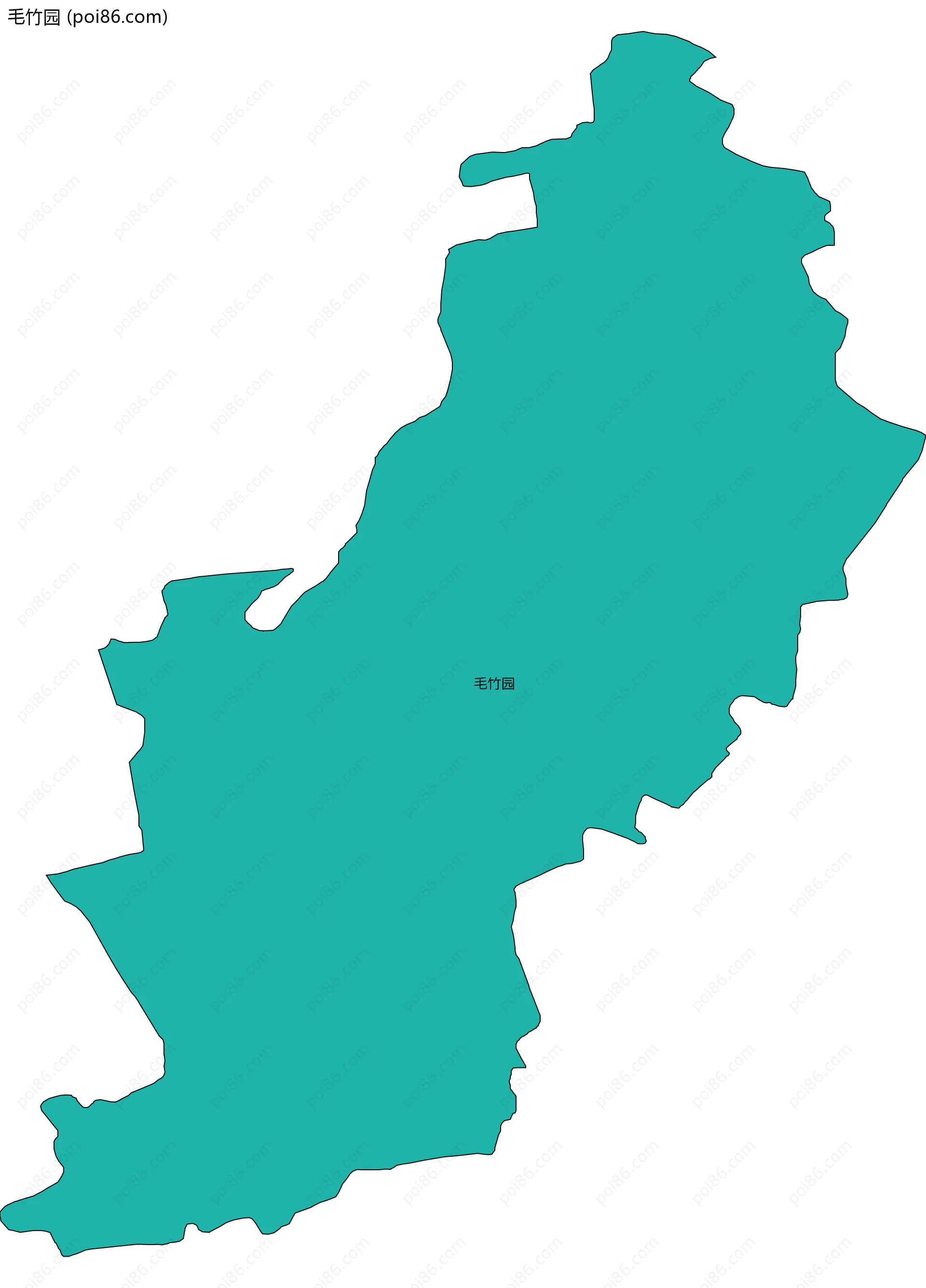 毛竹园边界地图