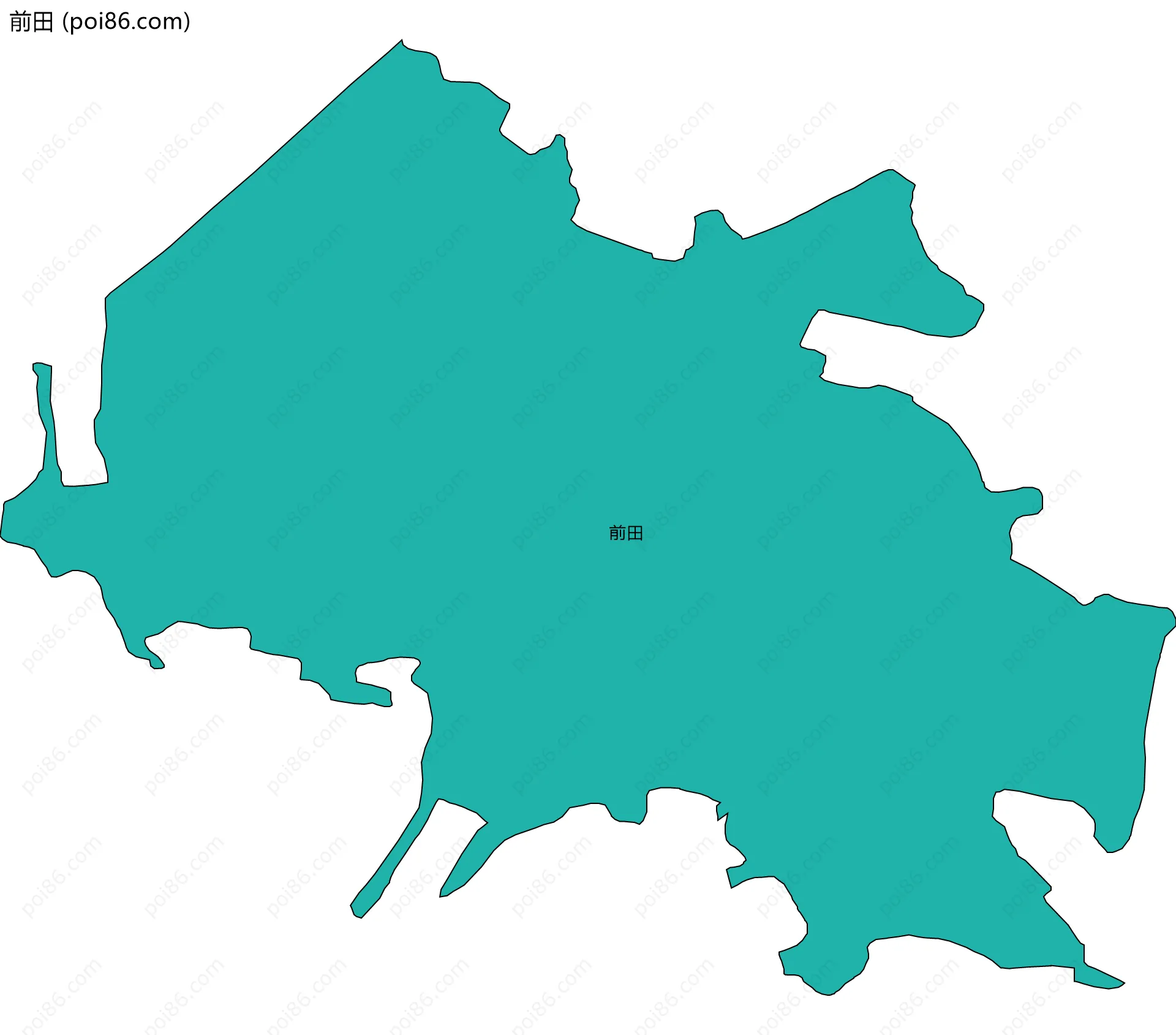 前田边界地图