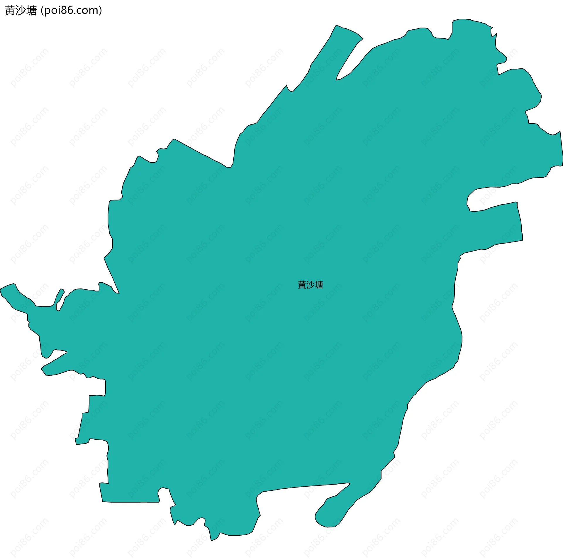 黄沙塘边界地图