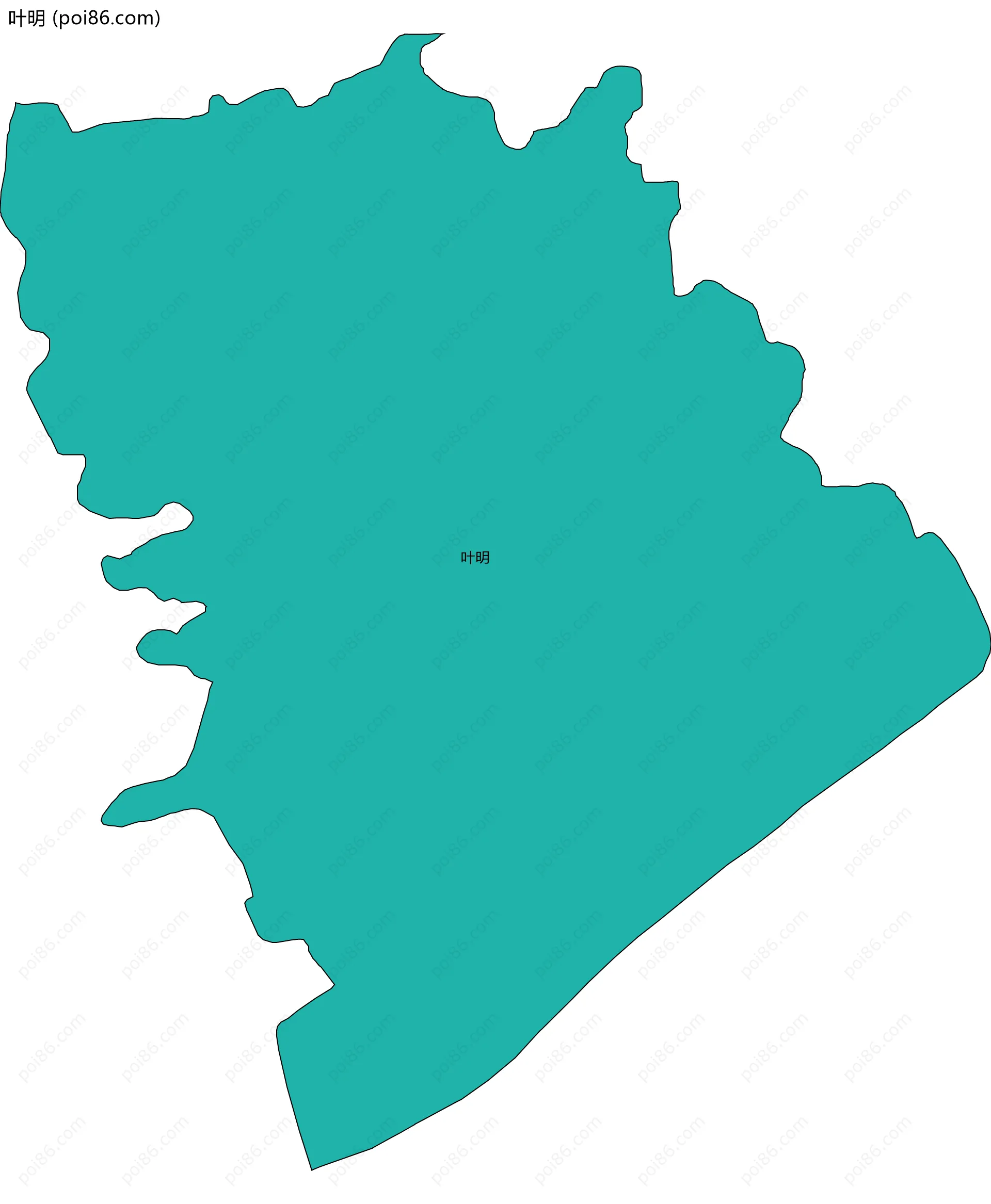 叶明边界地图