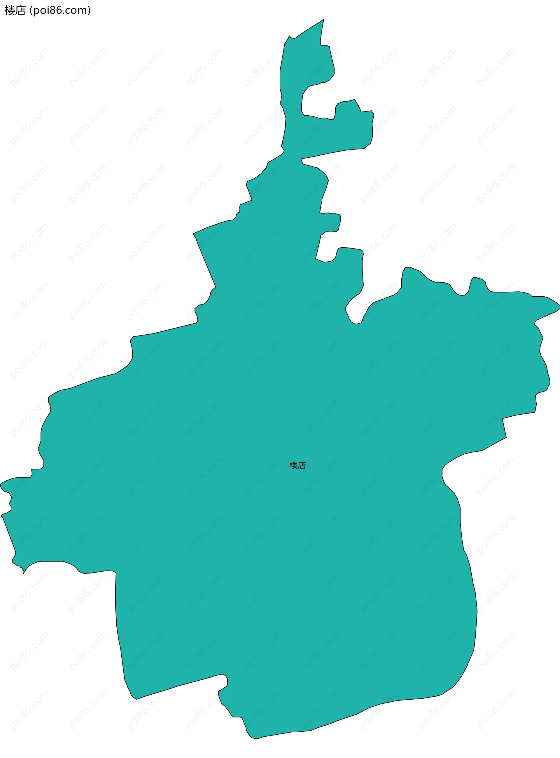 楼店边界地图