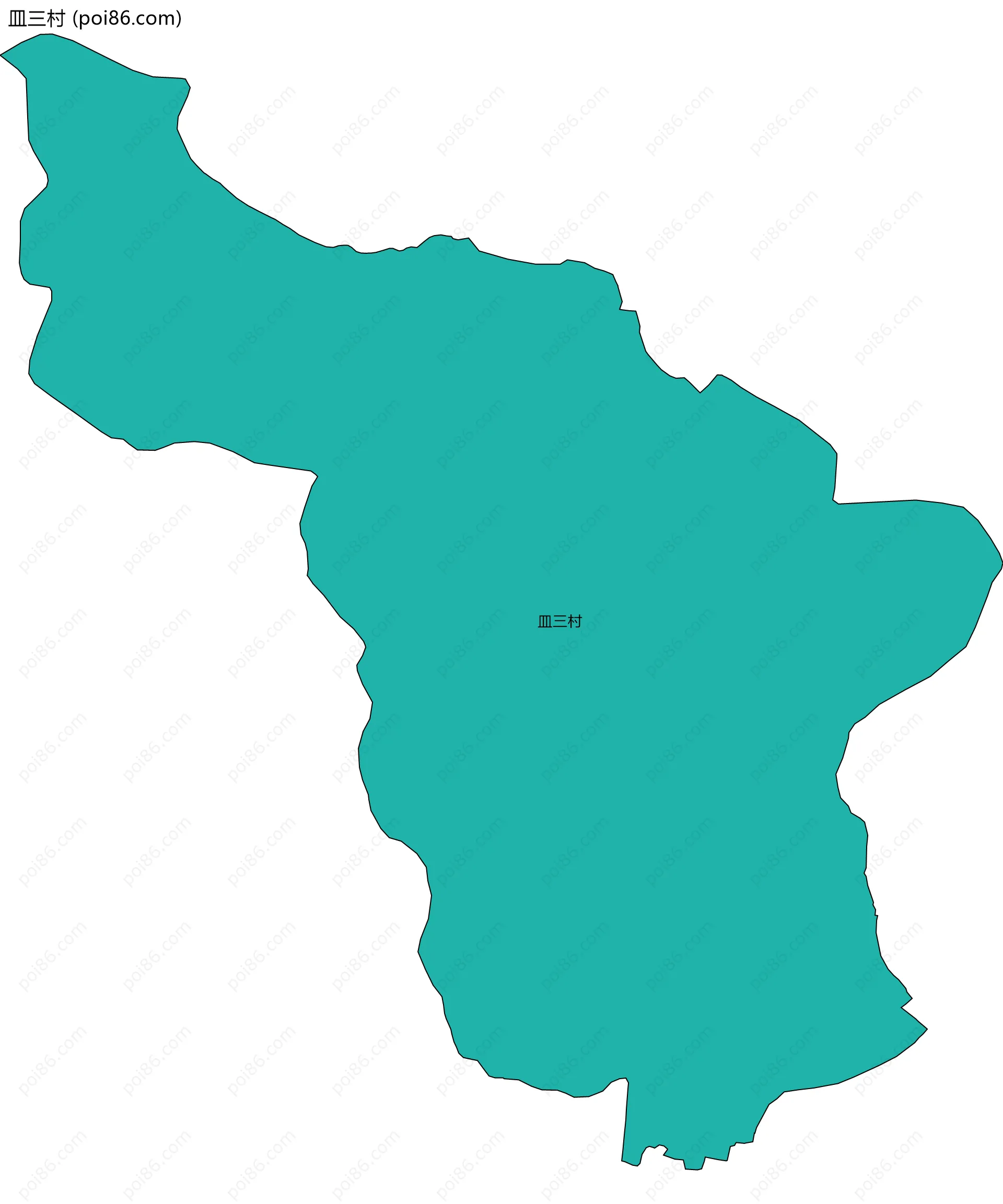 皿三村边界地图