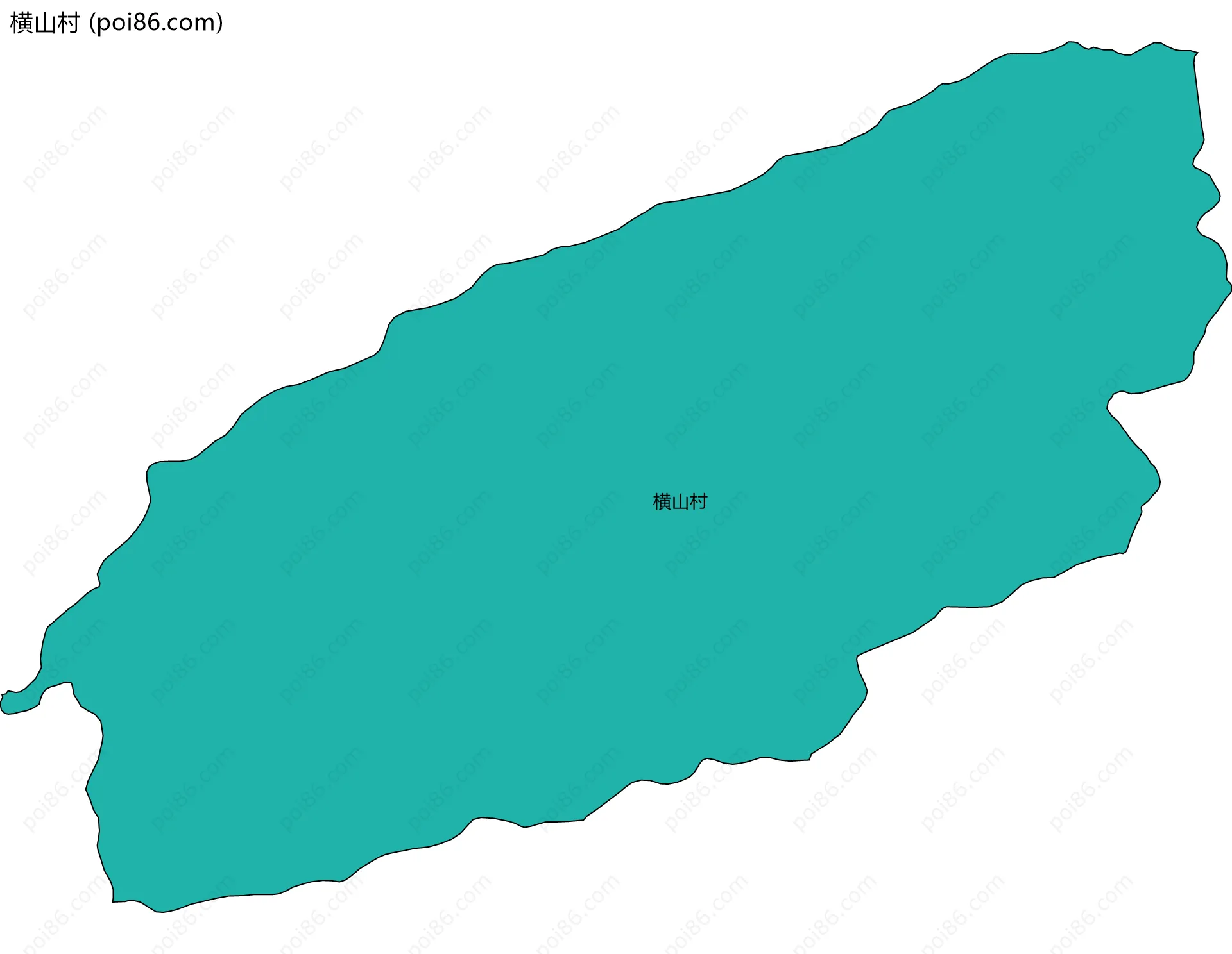 横山村边界地图