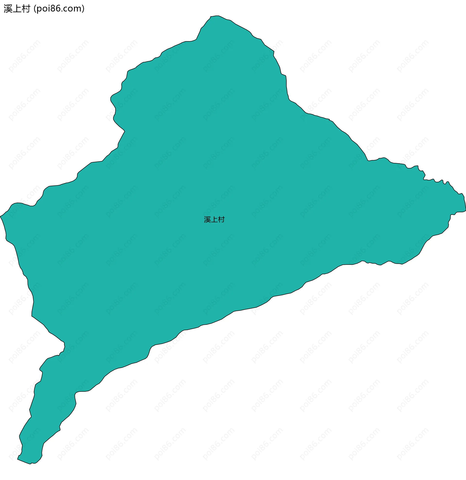 溪上村边界地图