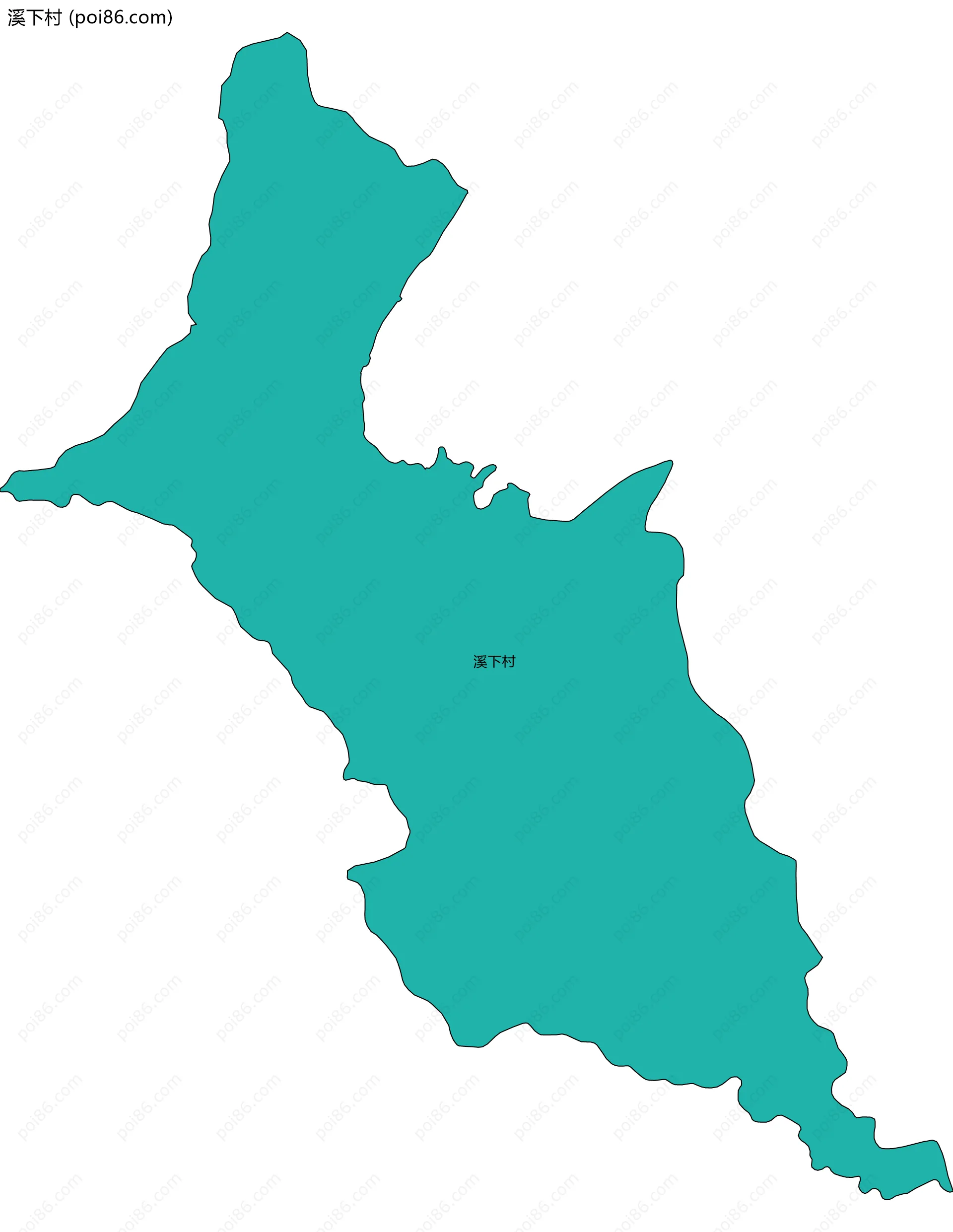 溪下村边界地图