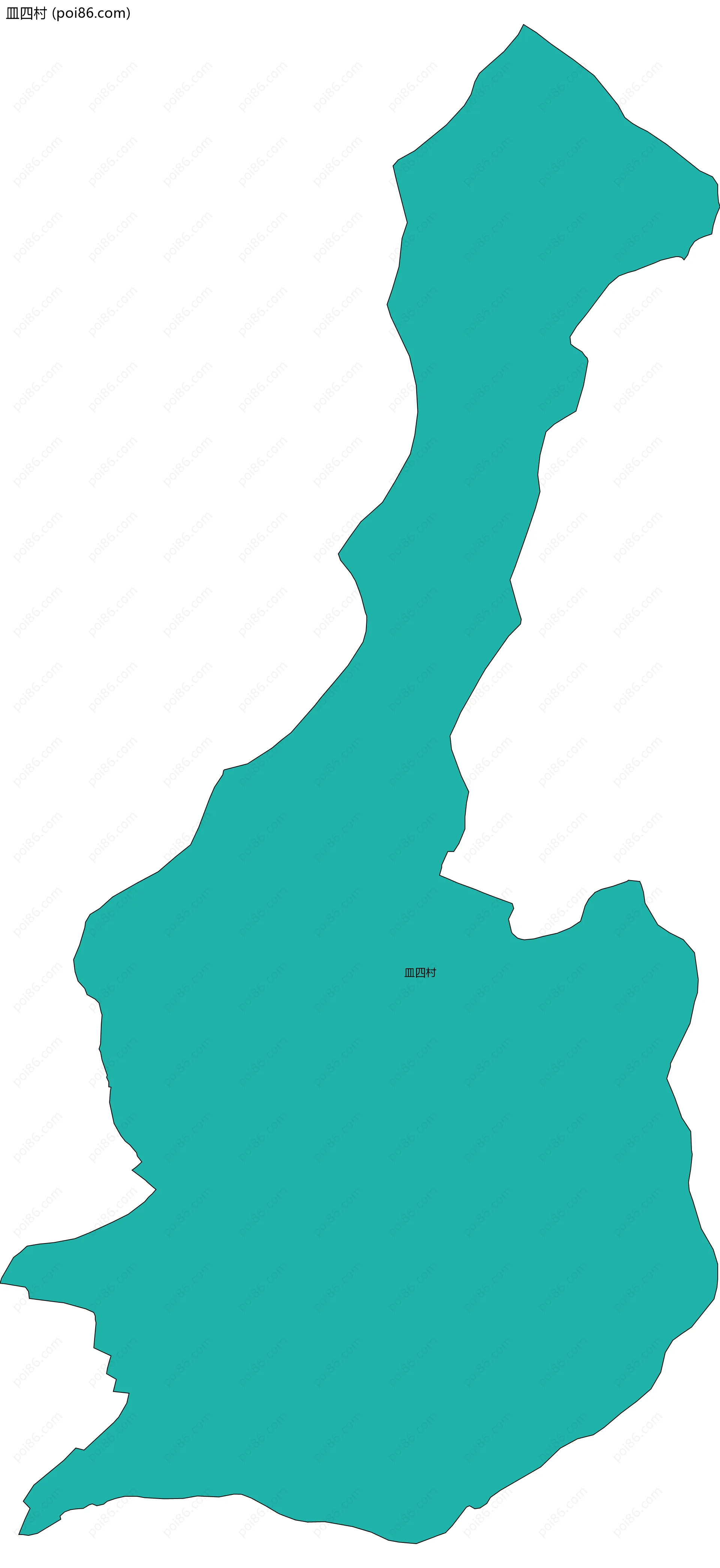 皿四村边界地图