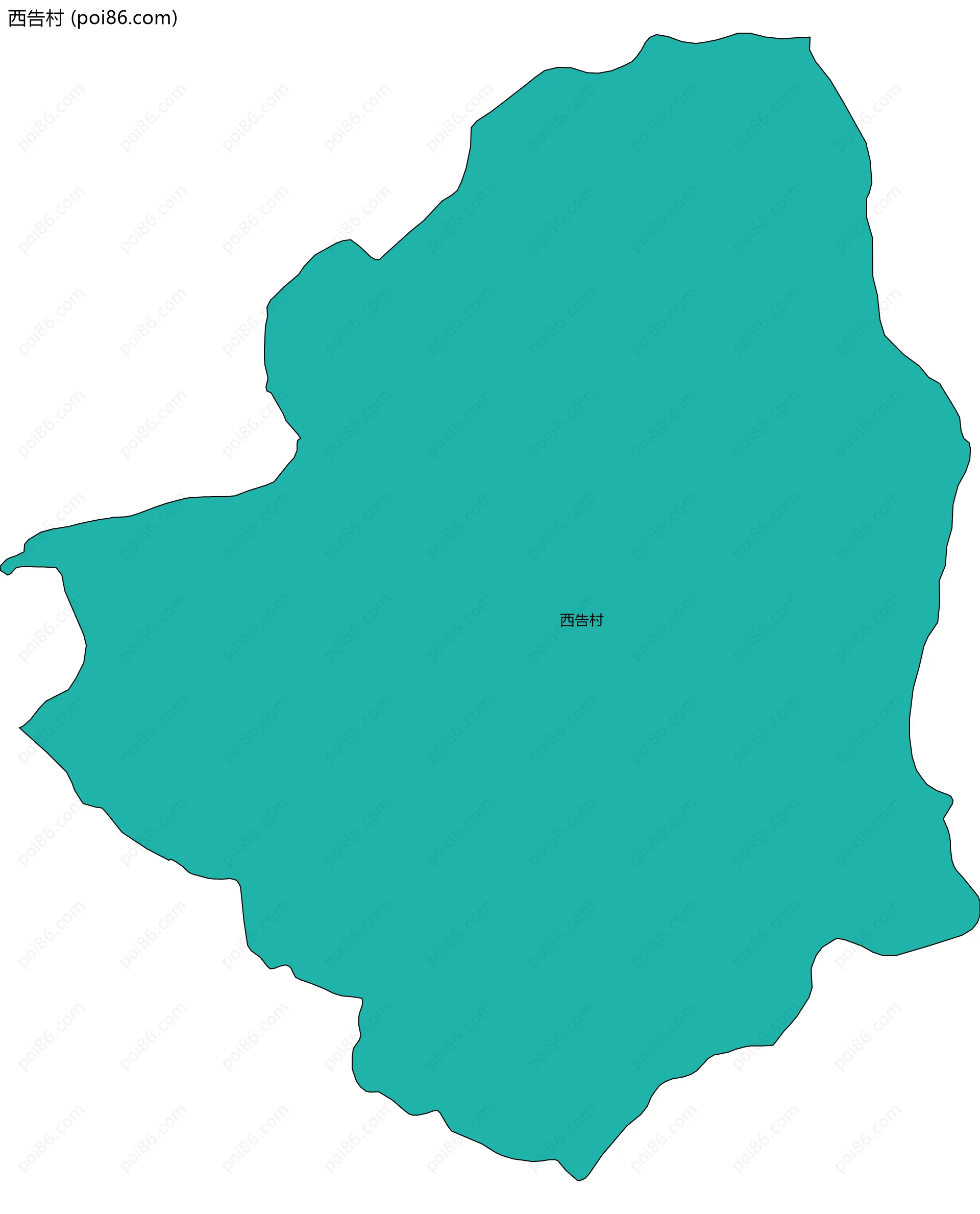 西告村边界地图