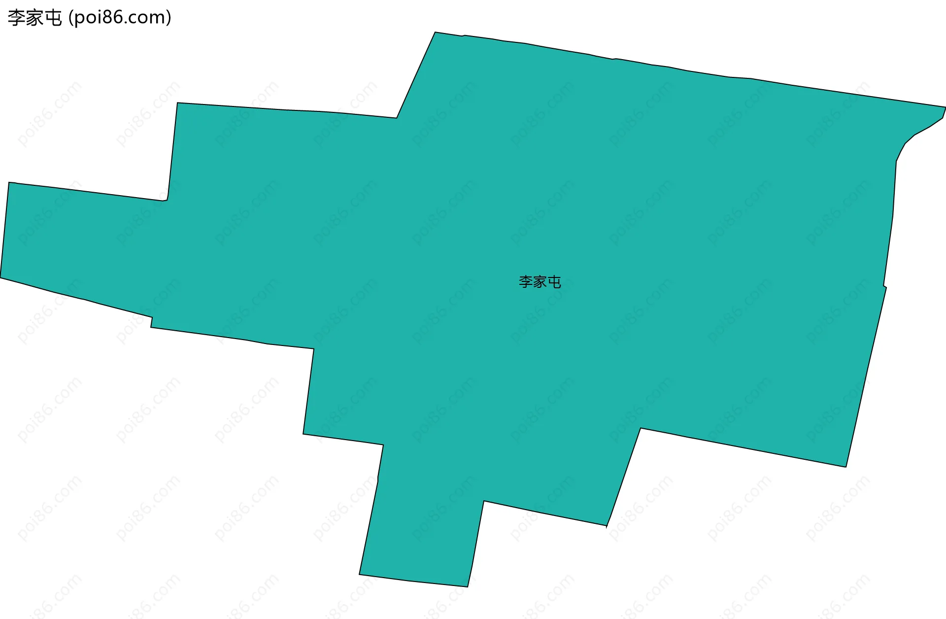 李家屯边界地图