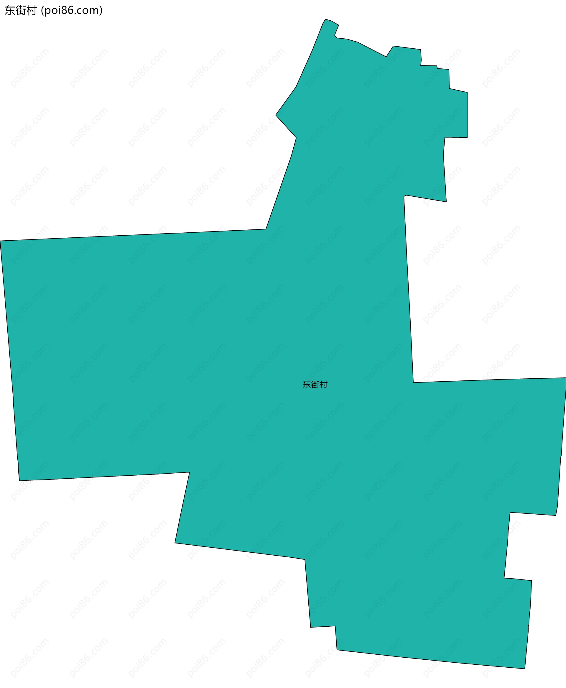 东街村边界地图