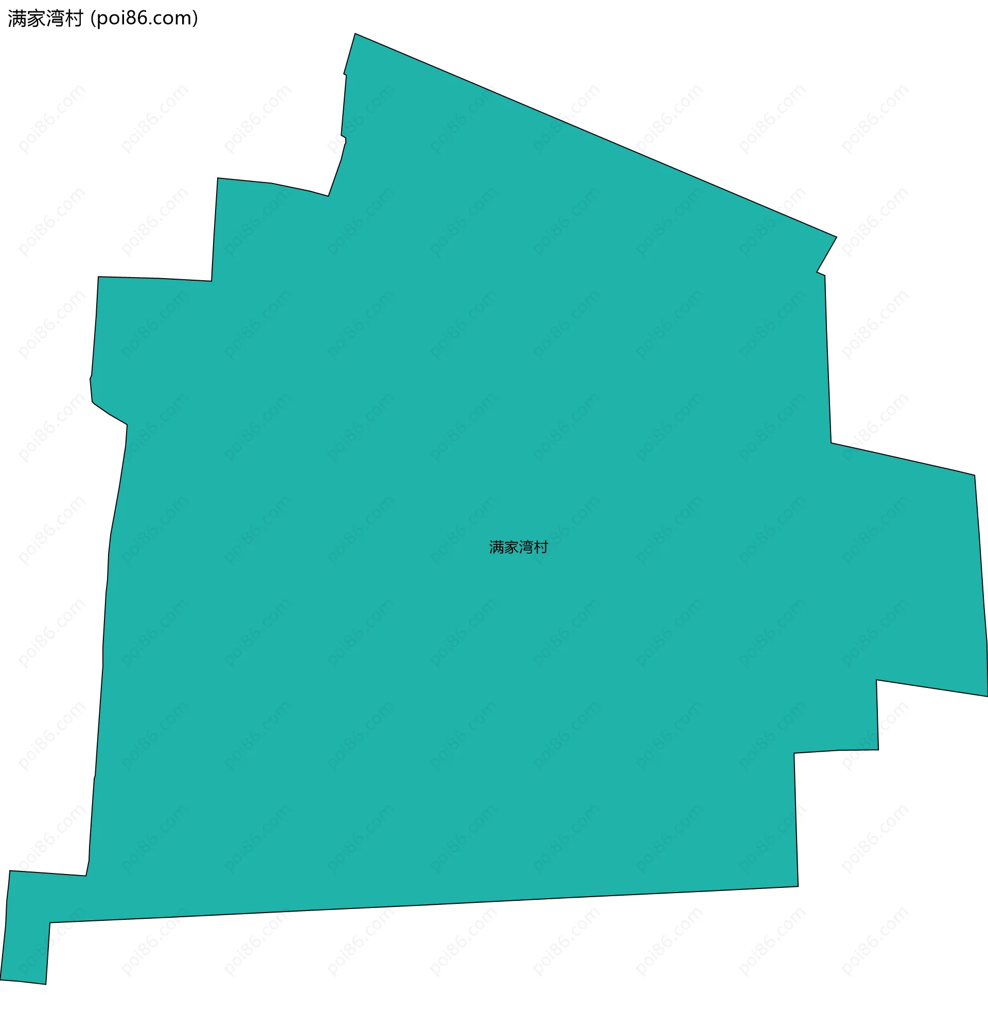 满家湾村边界地图