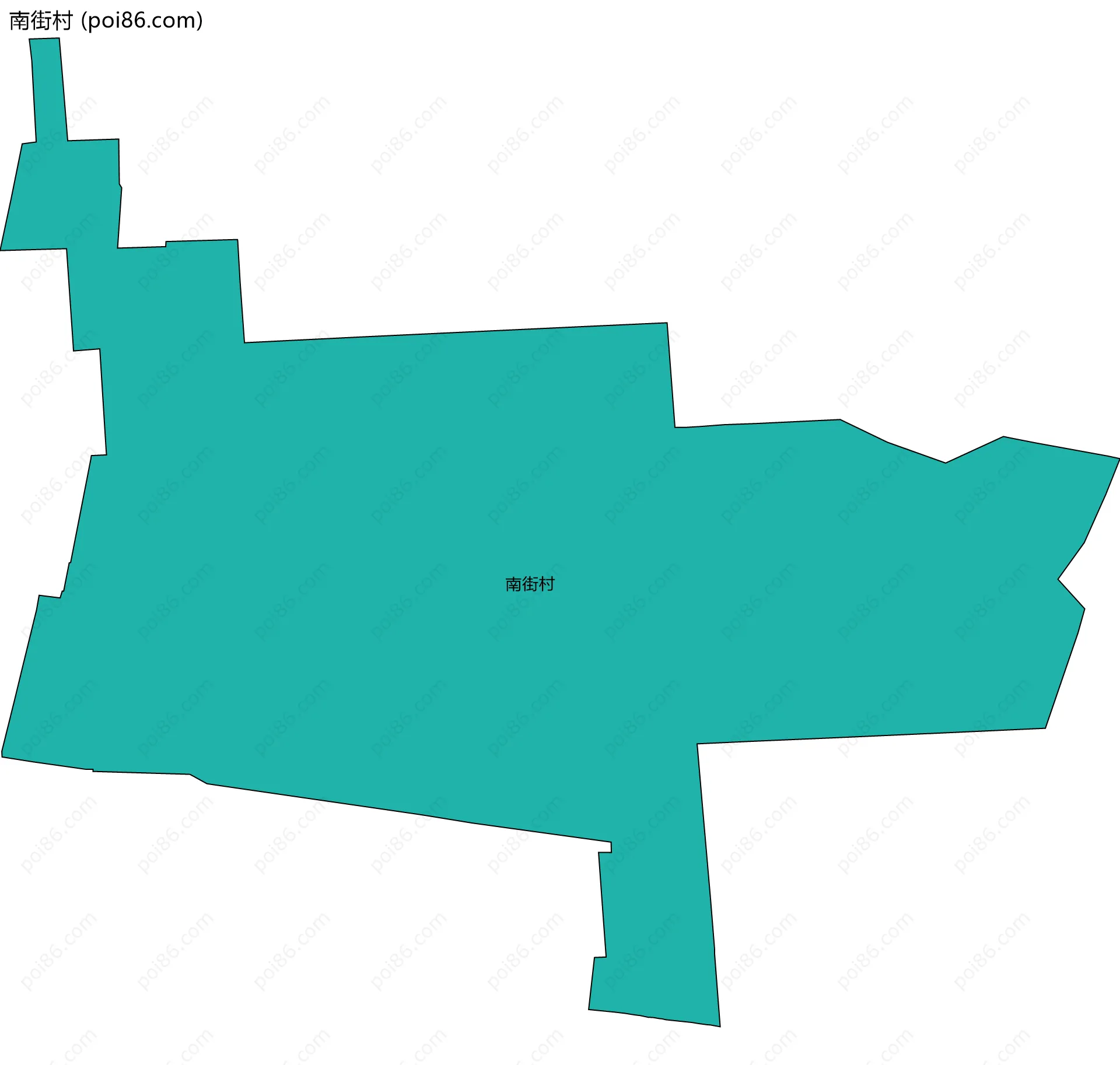 南街村边界地图