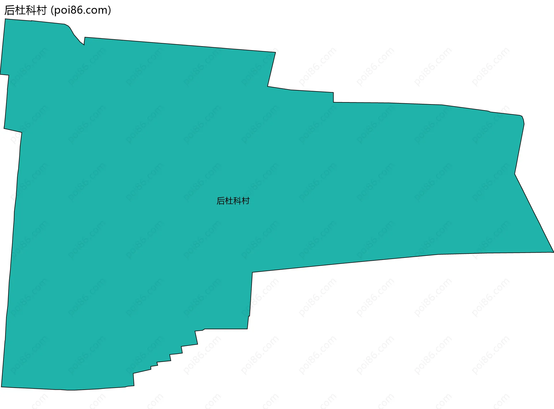 后杜科村边界地图