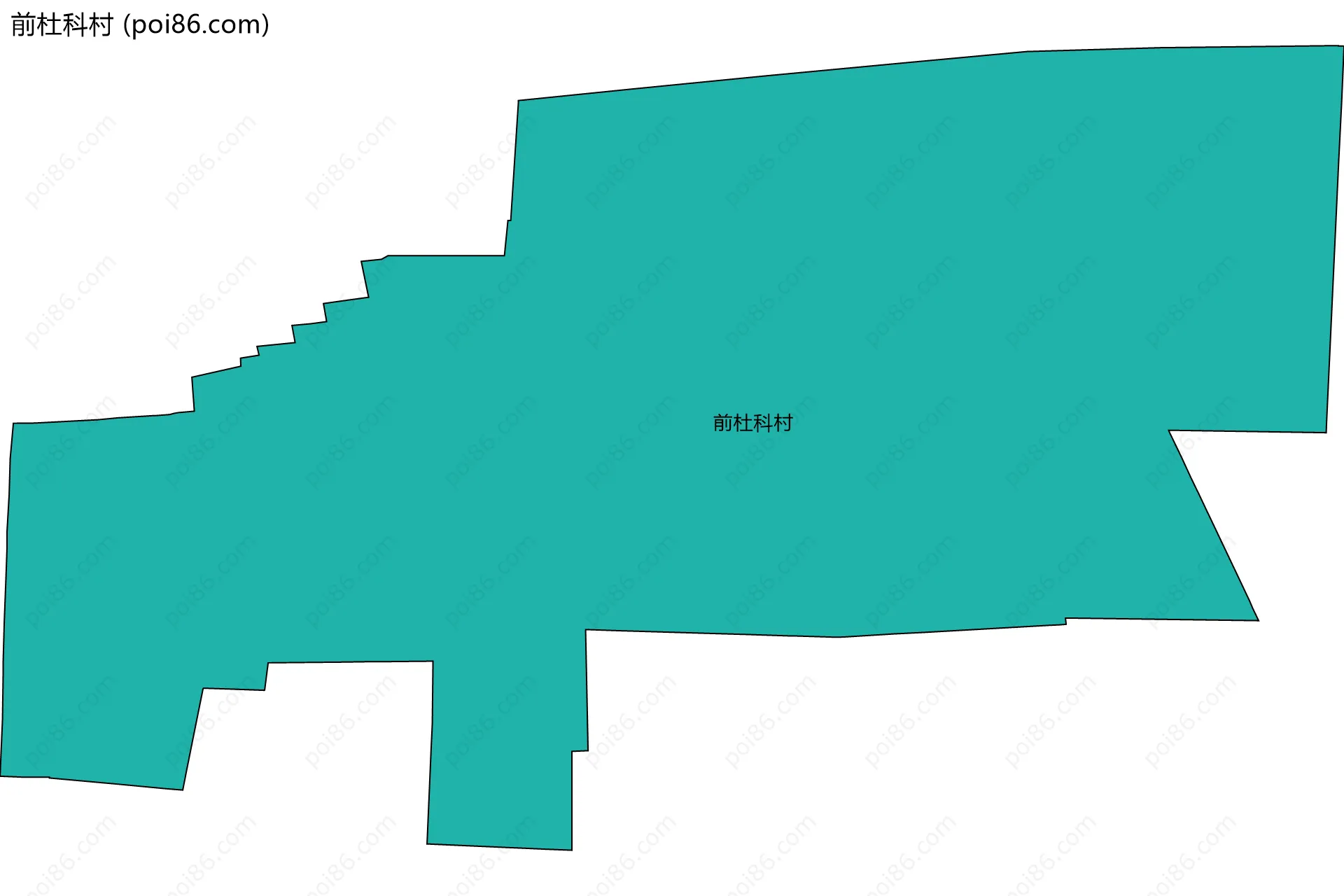前杜科村边界地图