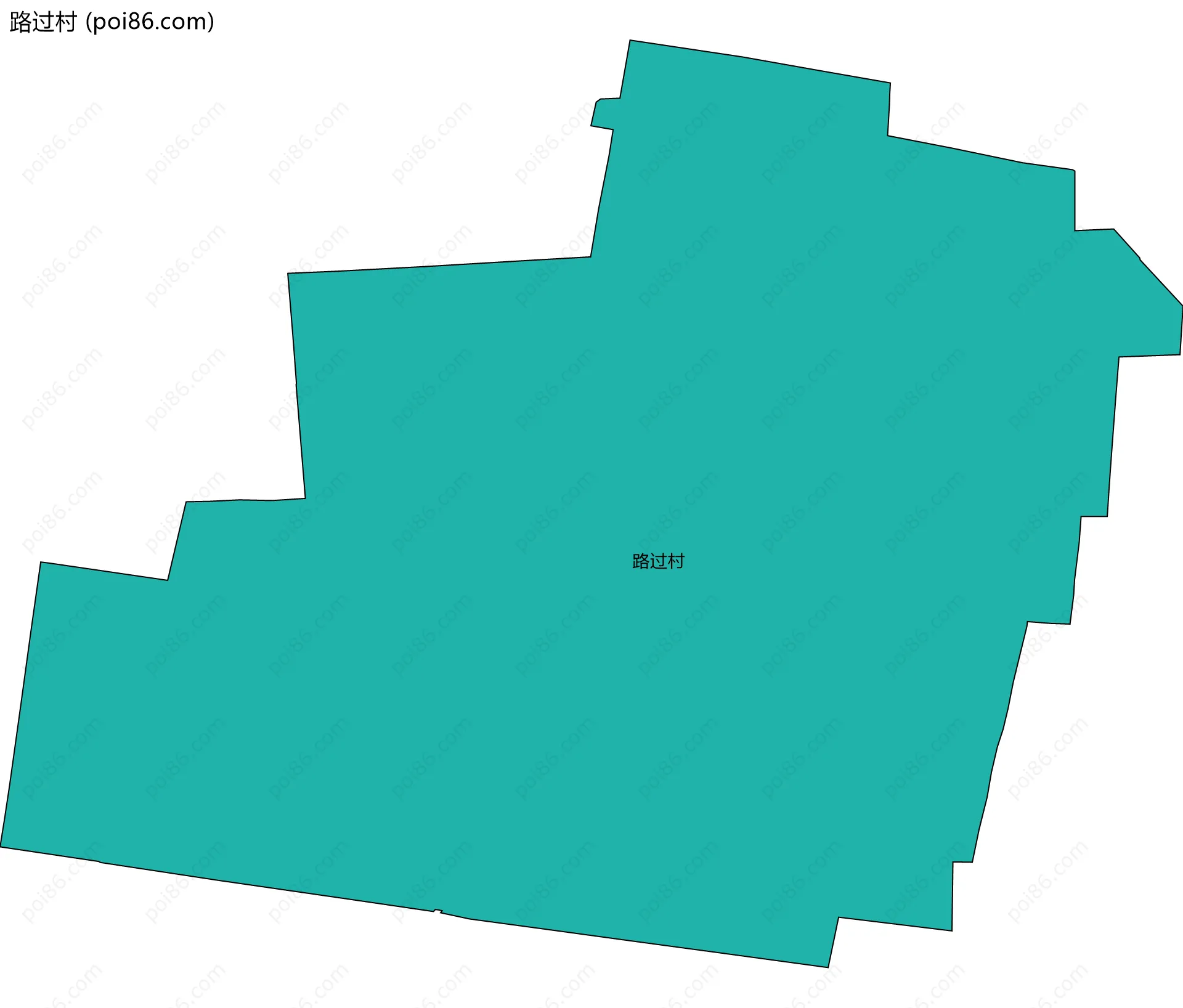 路过村边界地图