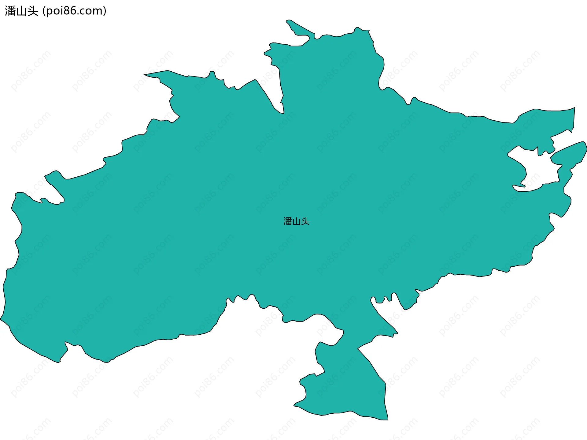 潘山头边界地图