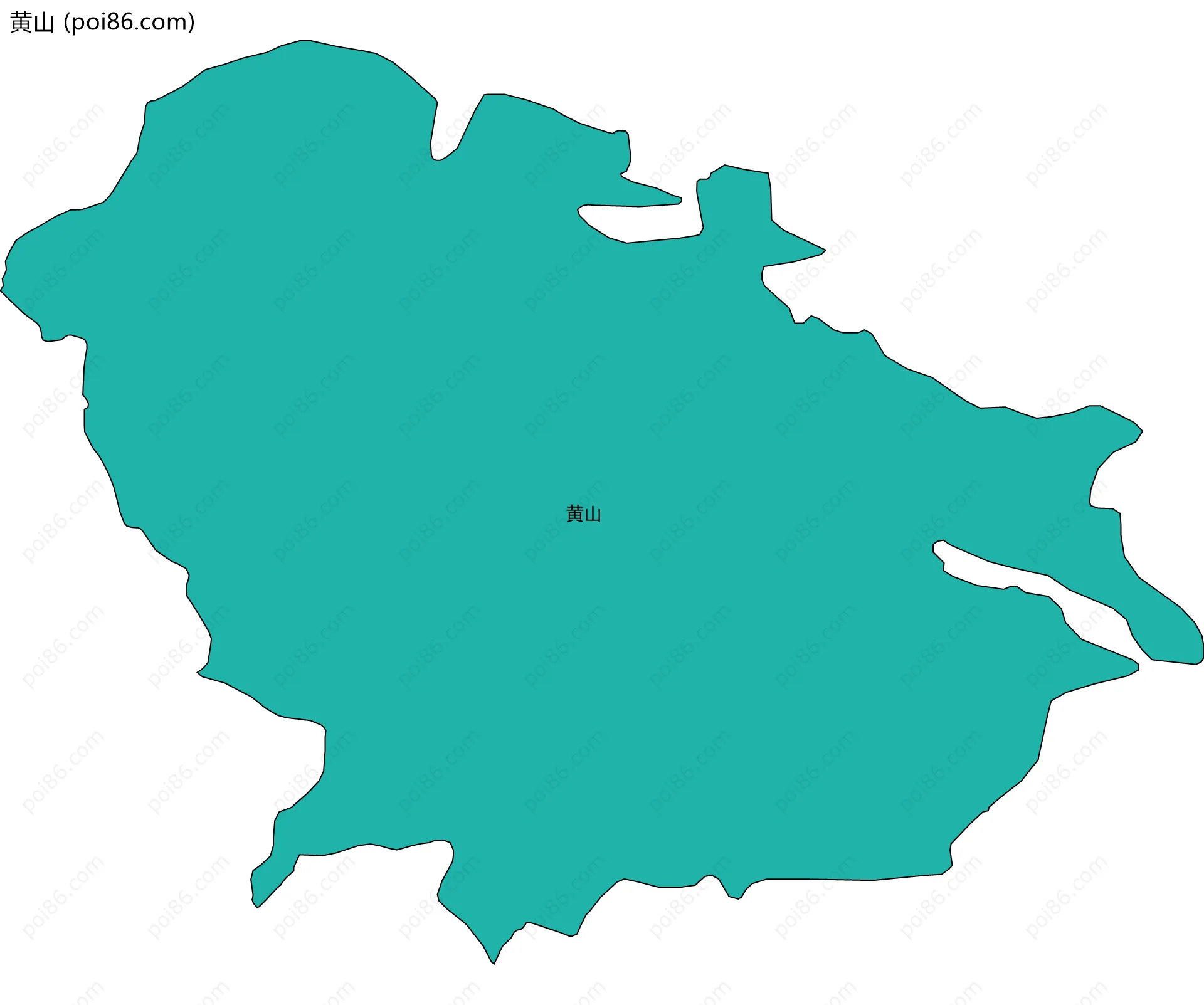 黄山边界地图