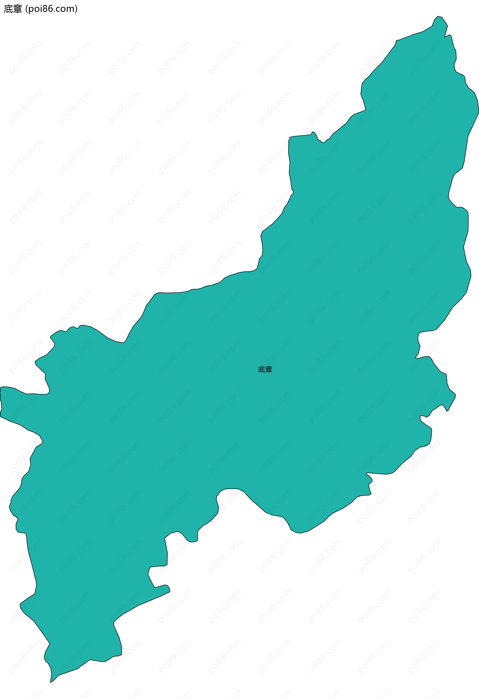底章边界地图