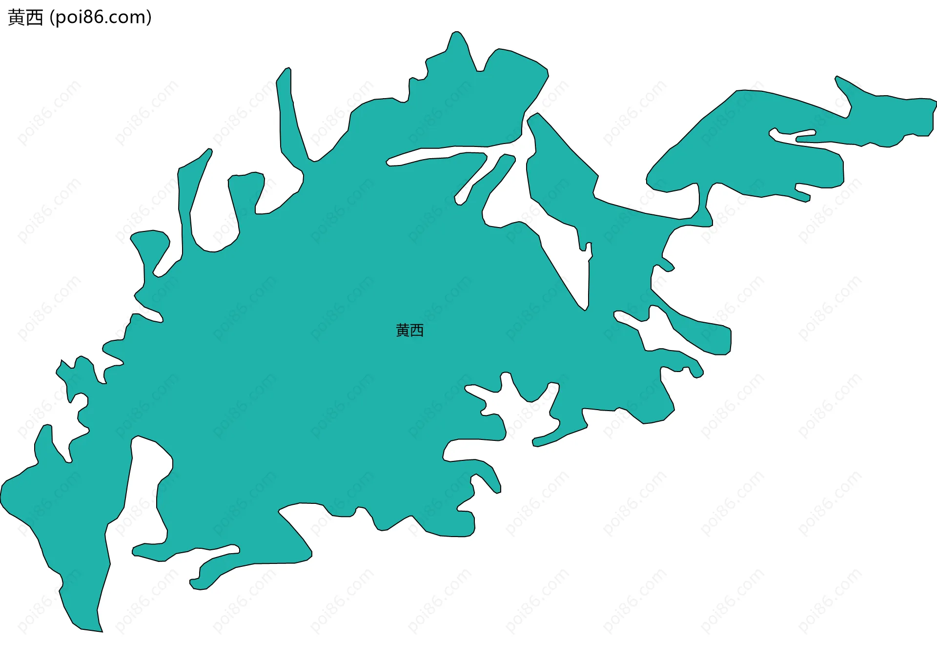 黄西边界地图