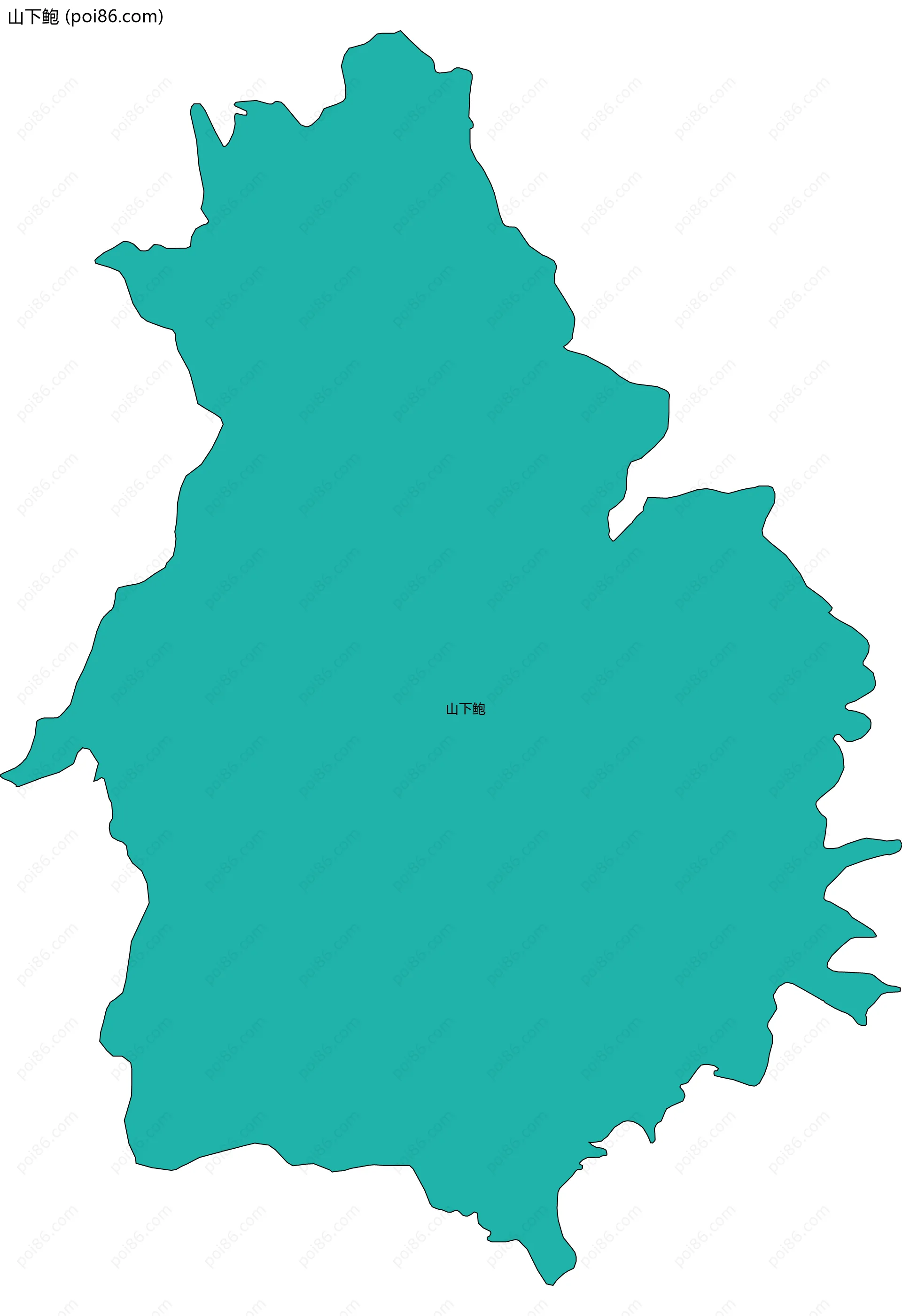 山下鲍边界地图