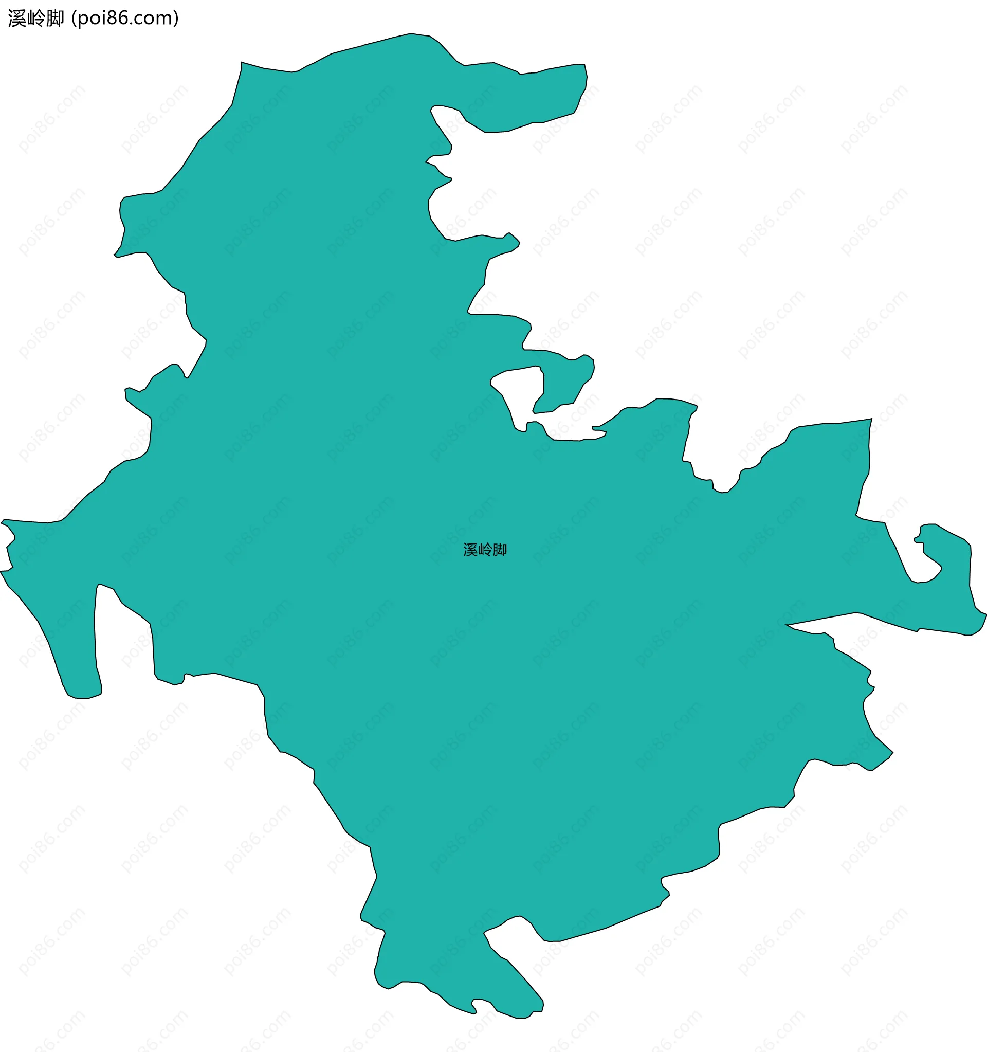 溪岭脚边界地图