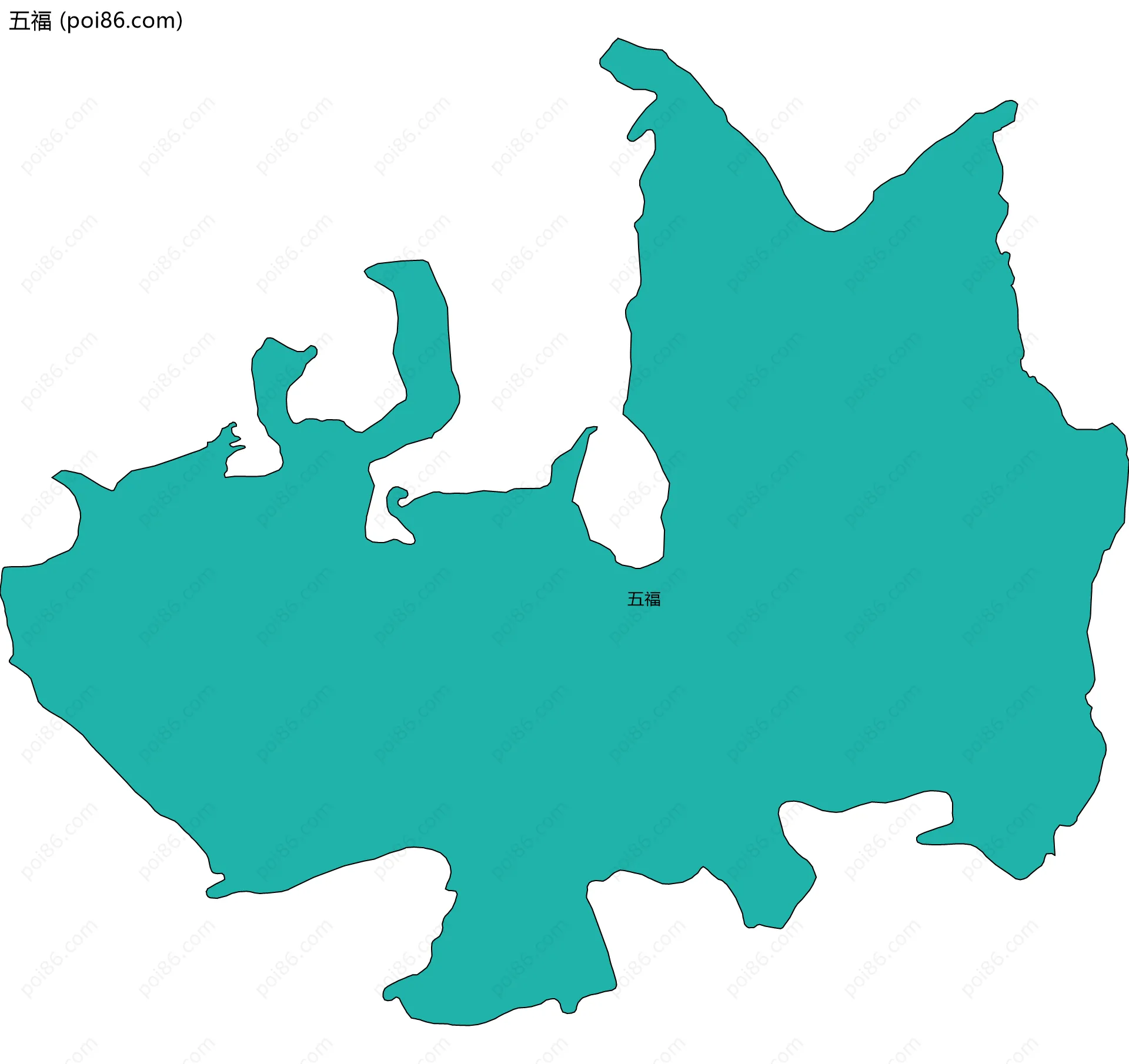 五福边界地图