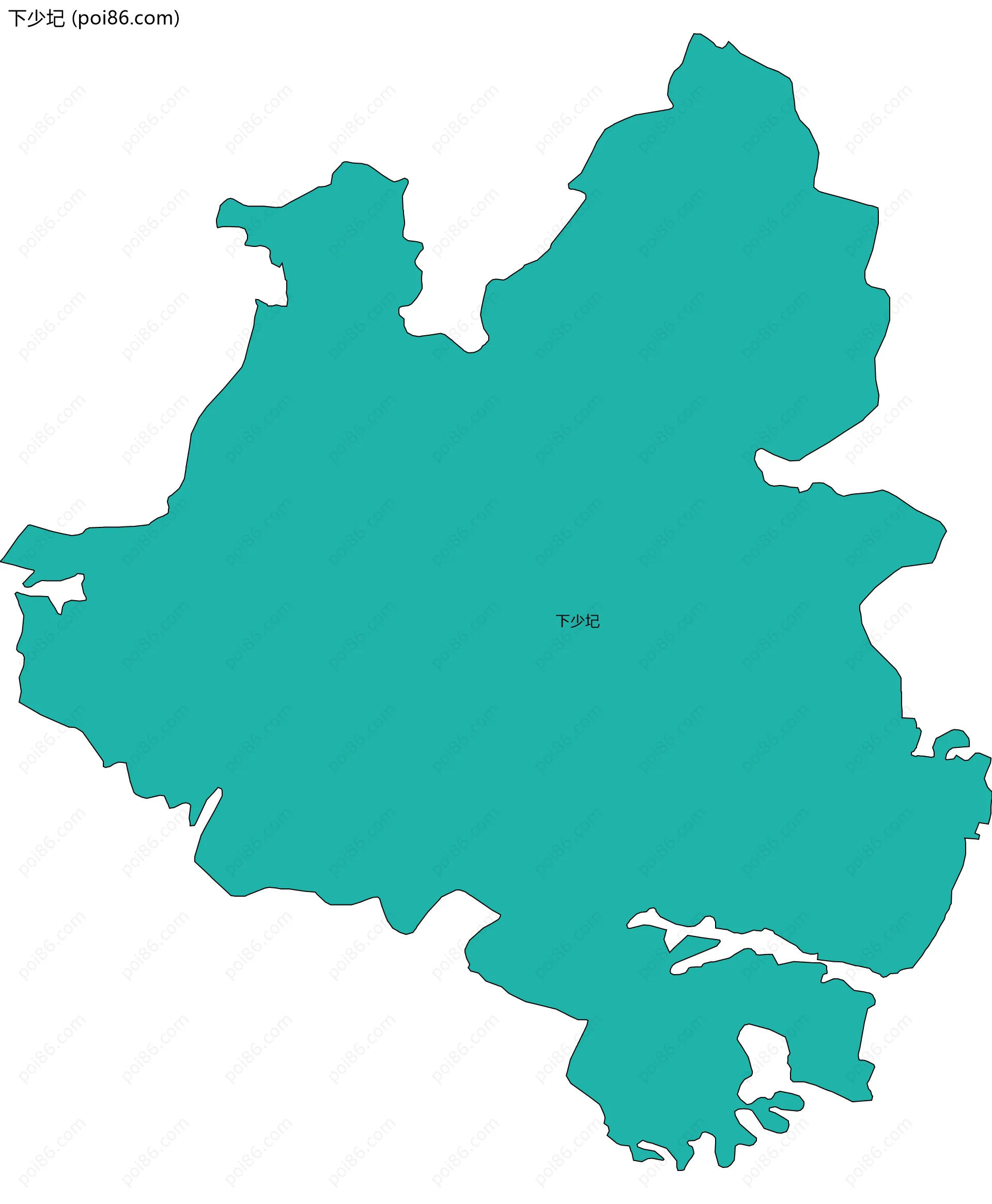 下少圮边界地图