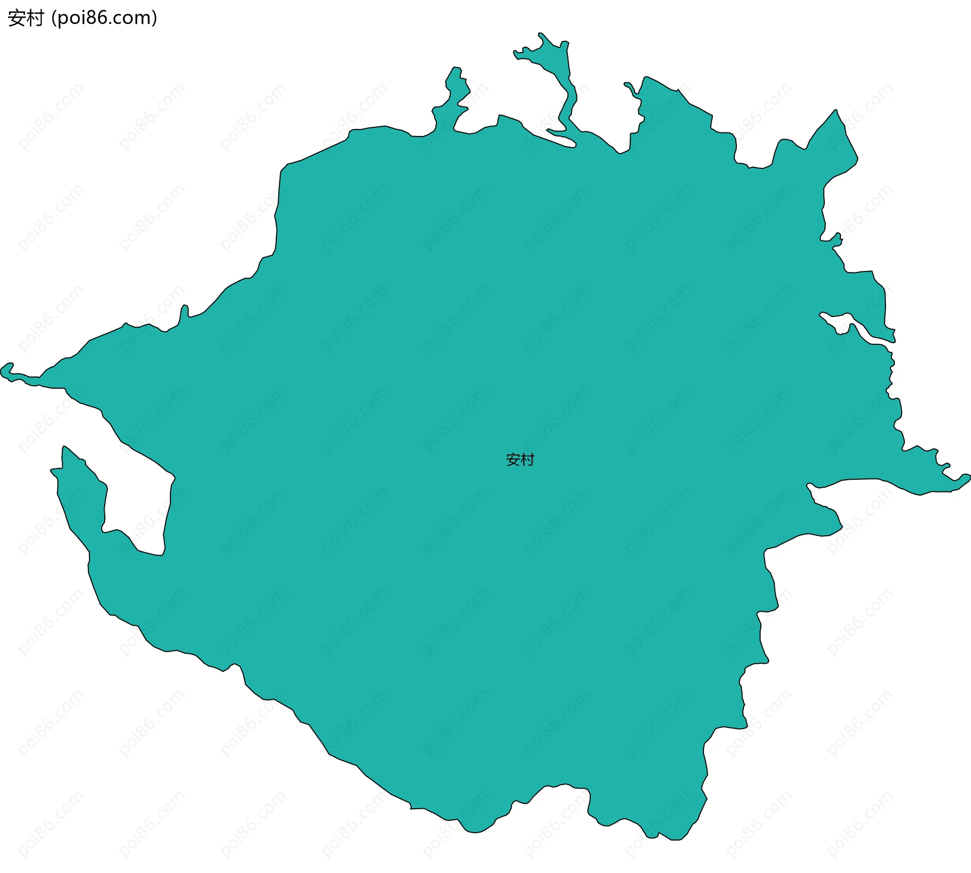安村边界地图