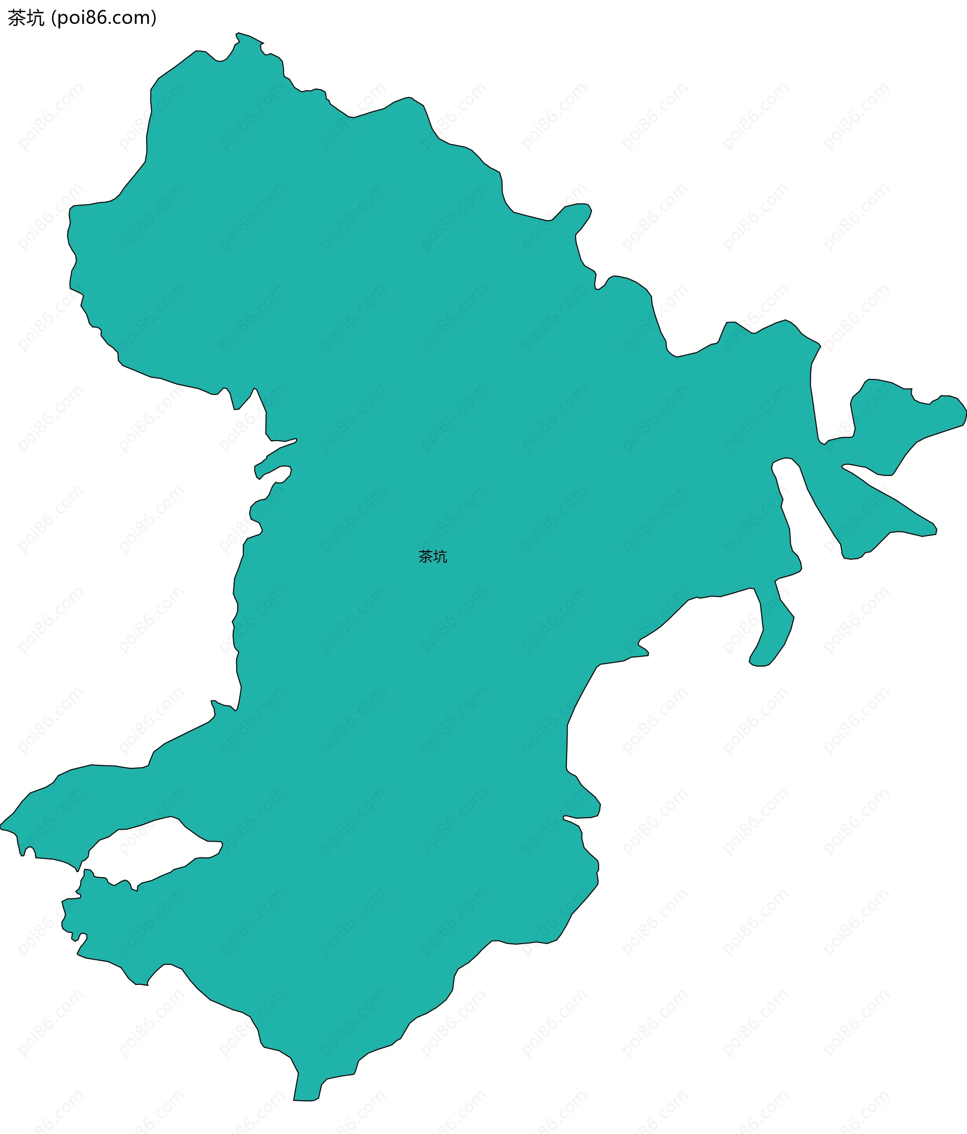 茶坑边界地图