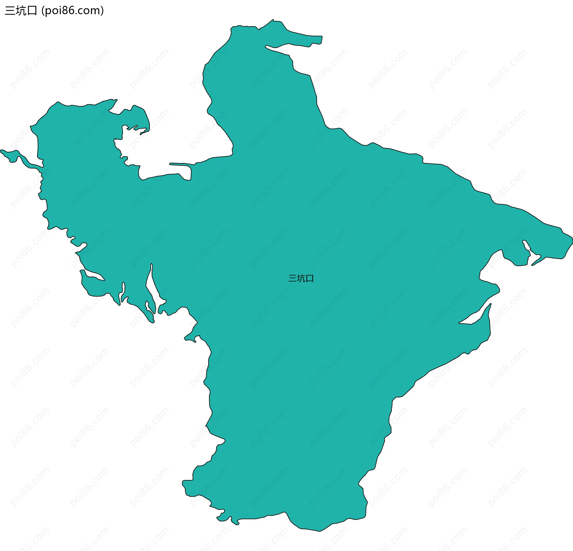 三坑口边界地图