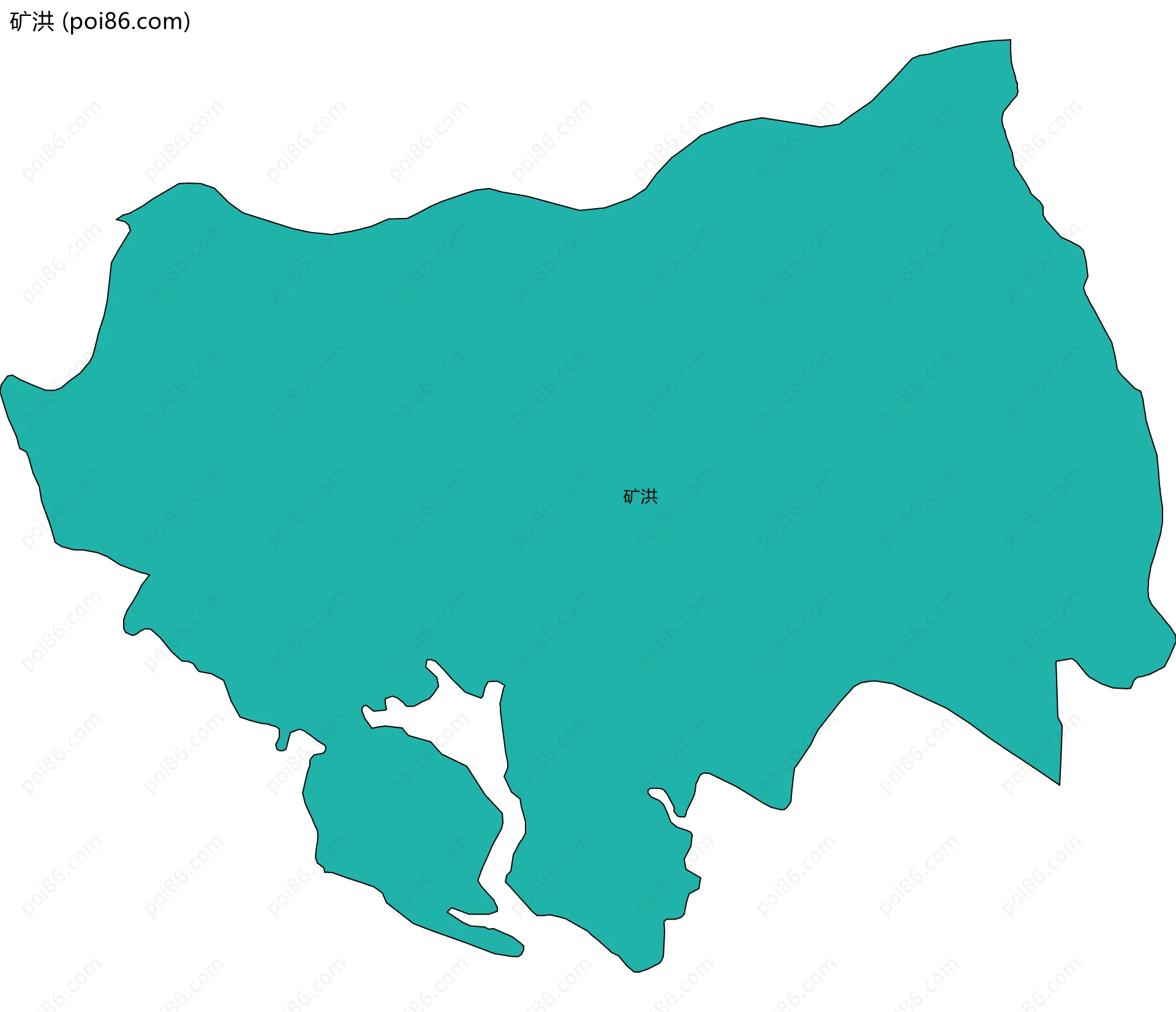 矿洪边界地图