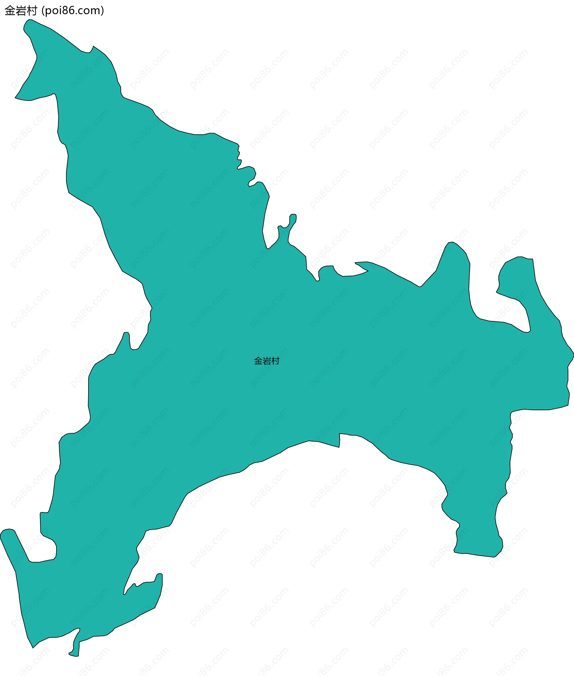 金岩村边界地图